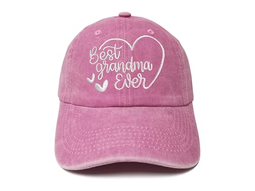 Best Grandma Ever Heart (Washed Pink)