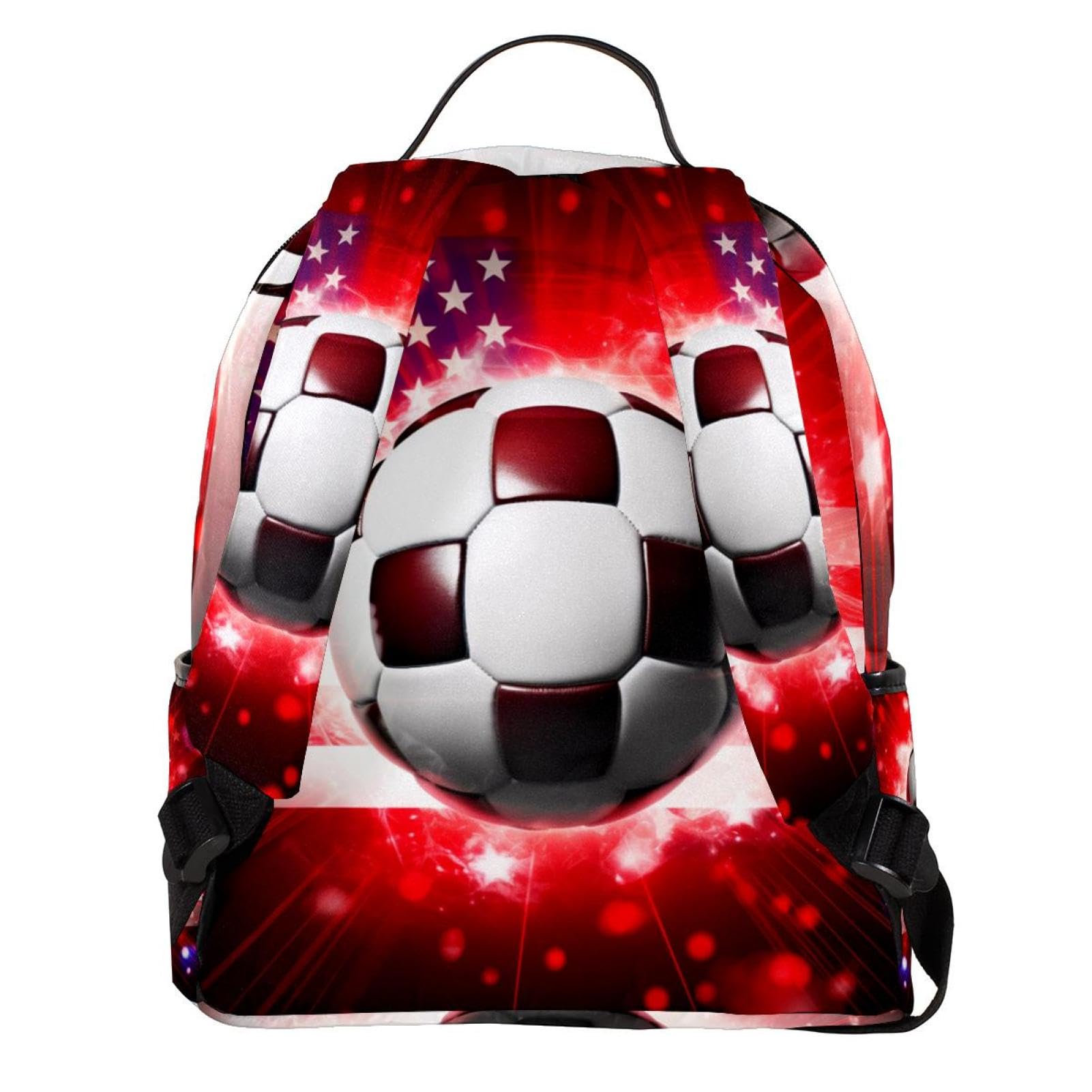 Best Travel Backpacks for Women & Men - Durable American Flag Football Design Backpack for Hiking, School & Outdoor Adventures