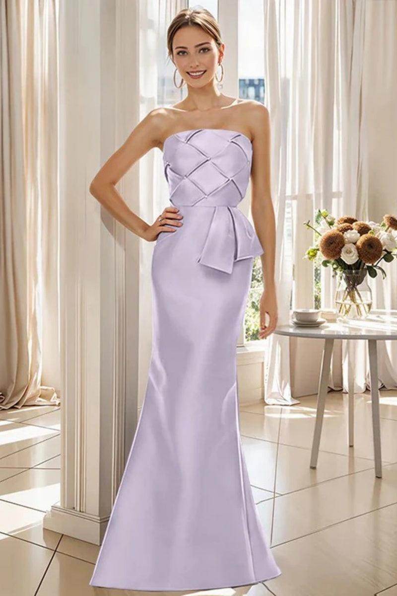 Elegant Mermaid Strapless Sleeveless Floor Length Mother of the Bride Dress CM0371 - Perfect for Weddings, Proms & Formal Evening Events