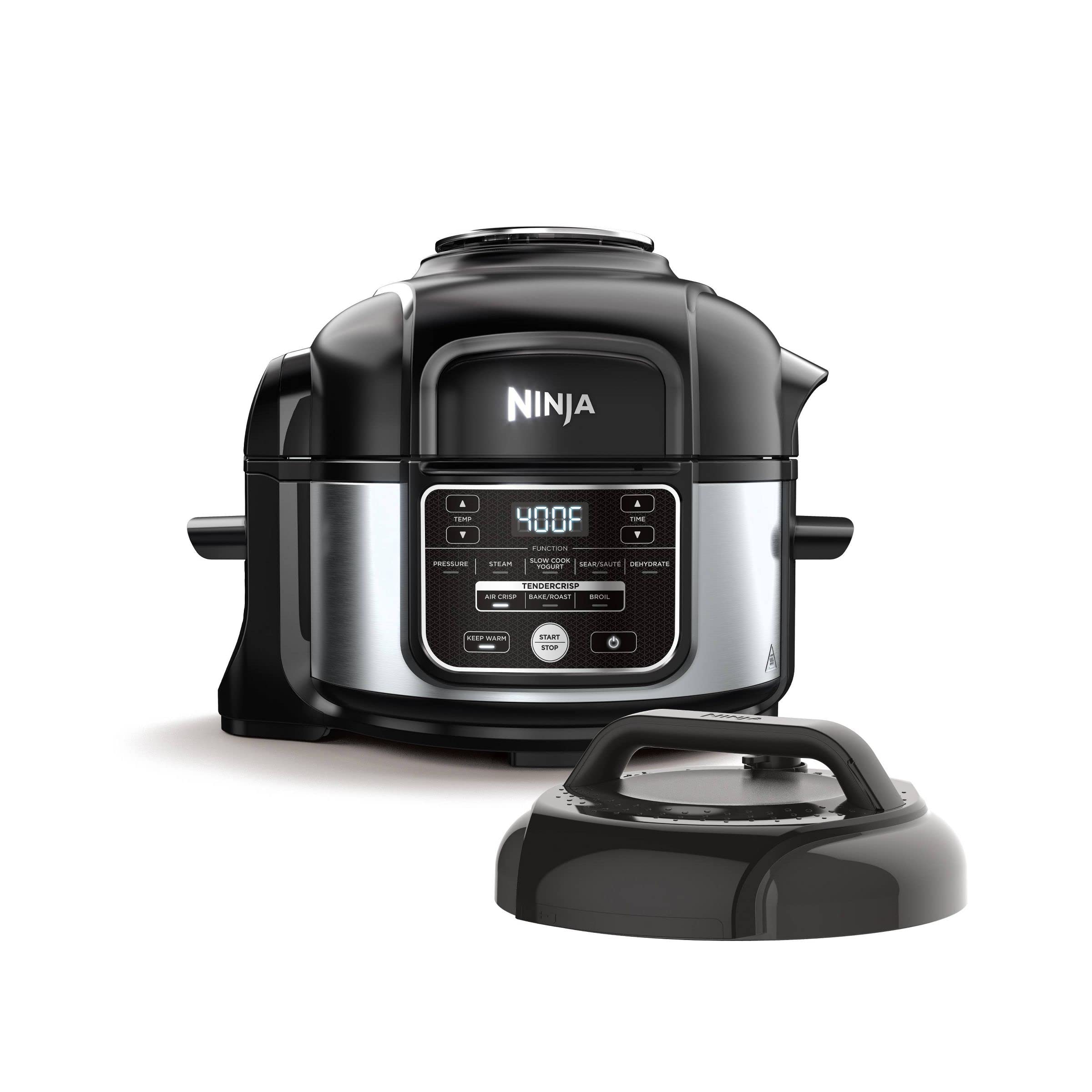 Ninja Foodi FD101 10-in-1 5-Quart Digital Pressure Cooker & Air Fryer Combo | Stainless Steel | Renewed | Perfect for Quick Meals, Healthy Frying & Family Cooking