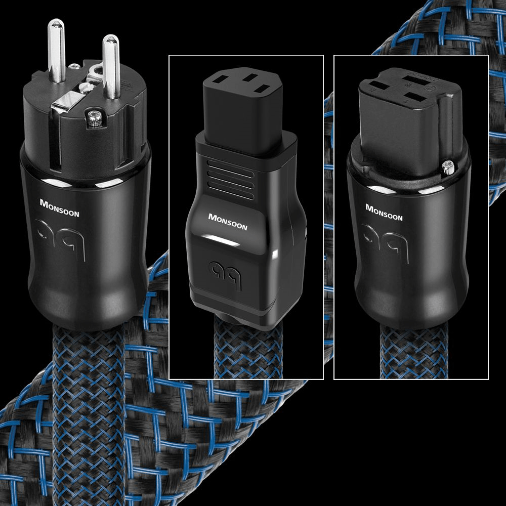 AudioQuest Monsoon XTRM High-End Power Cable - Premium Audio Power Cord for Home Theater, Hi-Fi Systems & Studio Equipment