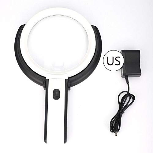 130mm LED Magnifying Glass Desk Lamp with Thick Lens & US Plug - Perfect for Reading, Crafts, and Detailed Work