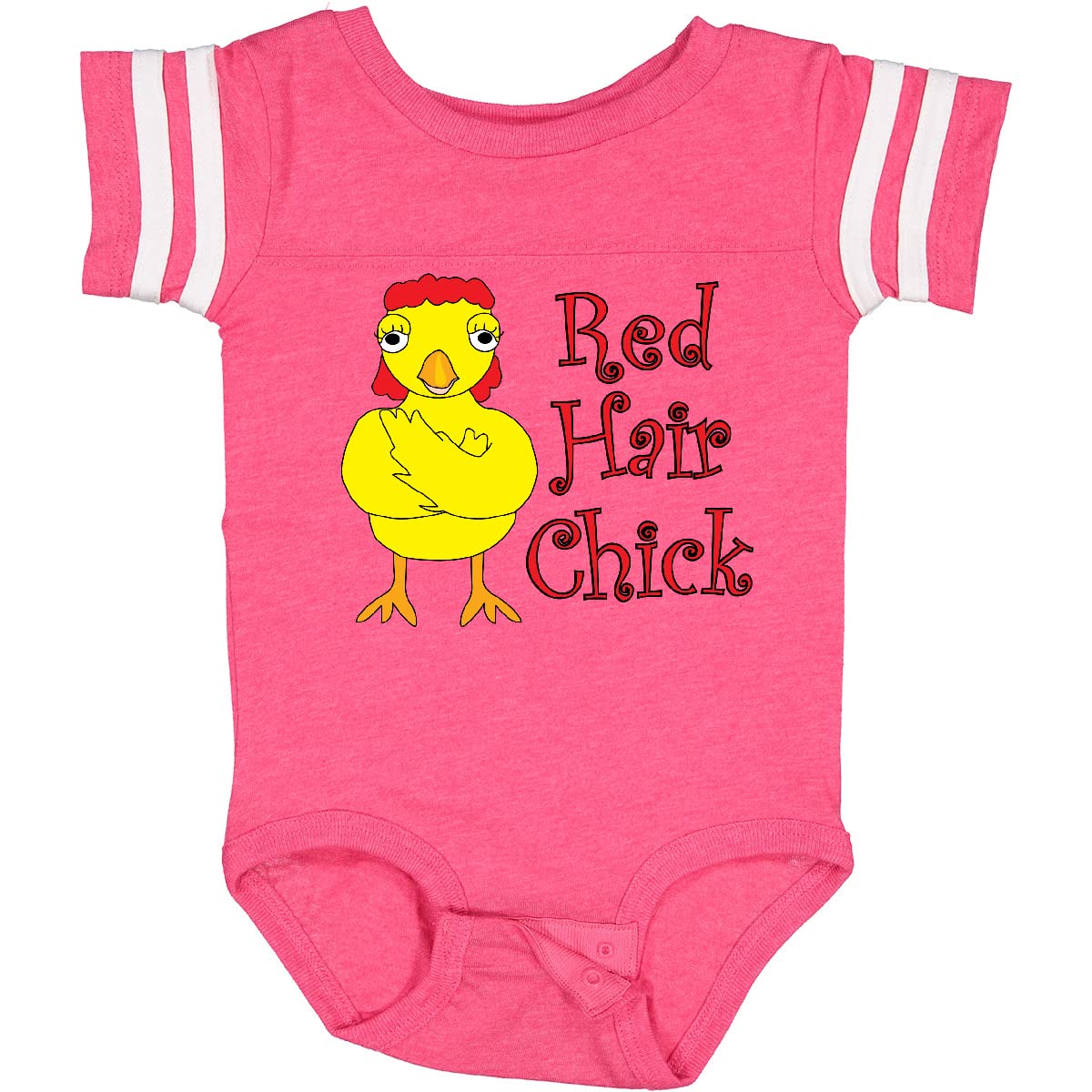 Inktastic Red Hair Chick Text Baby Bodysuit - Cute Graphic Onesie for Infants & Toddlers - Perfect for Birthdays, Baby Showers & Family Photos