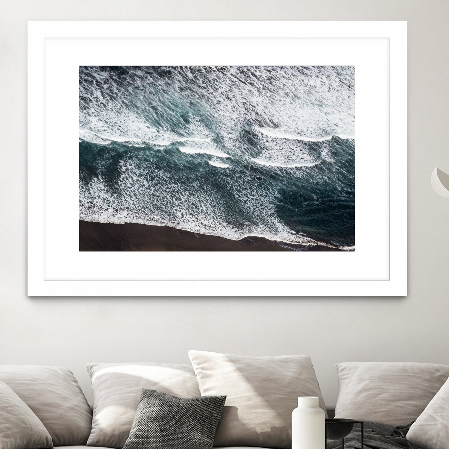 Stunning Aerial View of Atlantic Ocean - High-Resolution Wall Art for Home & Office Decor | Perfect for Living Rooms, Bedrooms, and Coastal-Themed Spaces