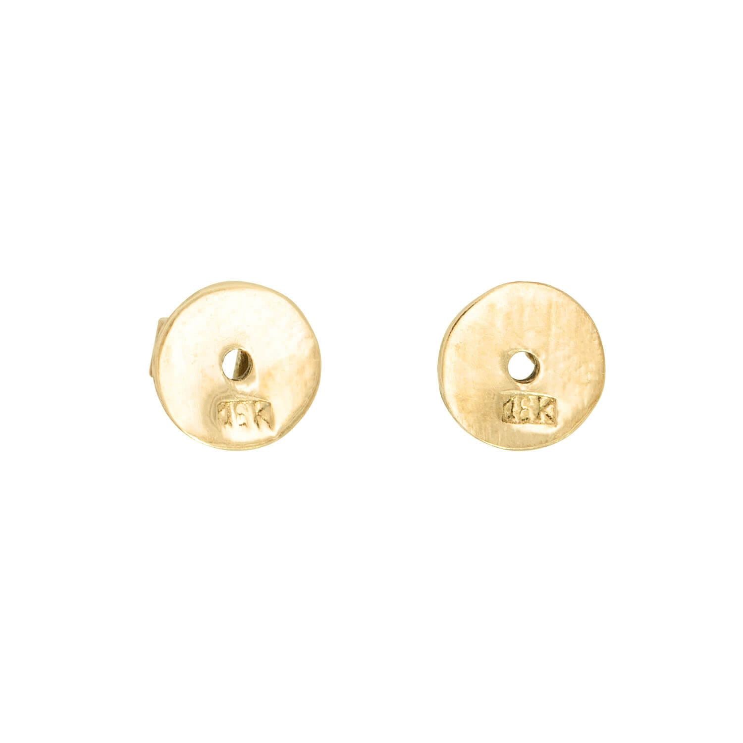 18k Gold Jade Cabochon Stud Earrings for Women - Elegant Vintage Jewelry Gift for Weddings, Parties & Special Occasions