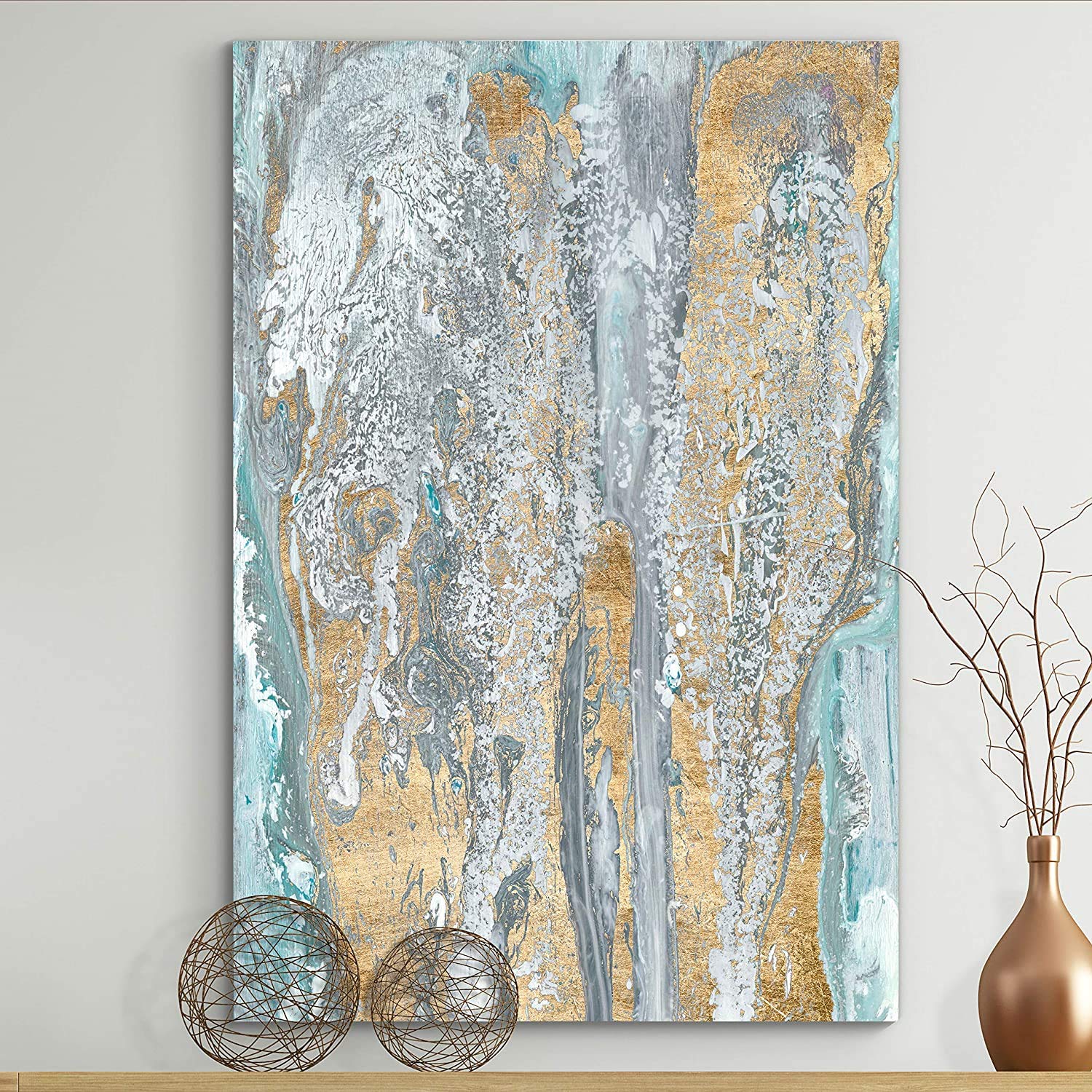 Modern Canvas Wall Art - Contemporary & Rustic Décor - Ready to Hang Romantic Style Painting (8x12 Inches) - Perfect for Living Room, Bedroom & Office Decoration - Variety 01 - P (Art 144471Z)