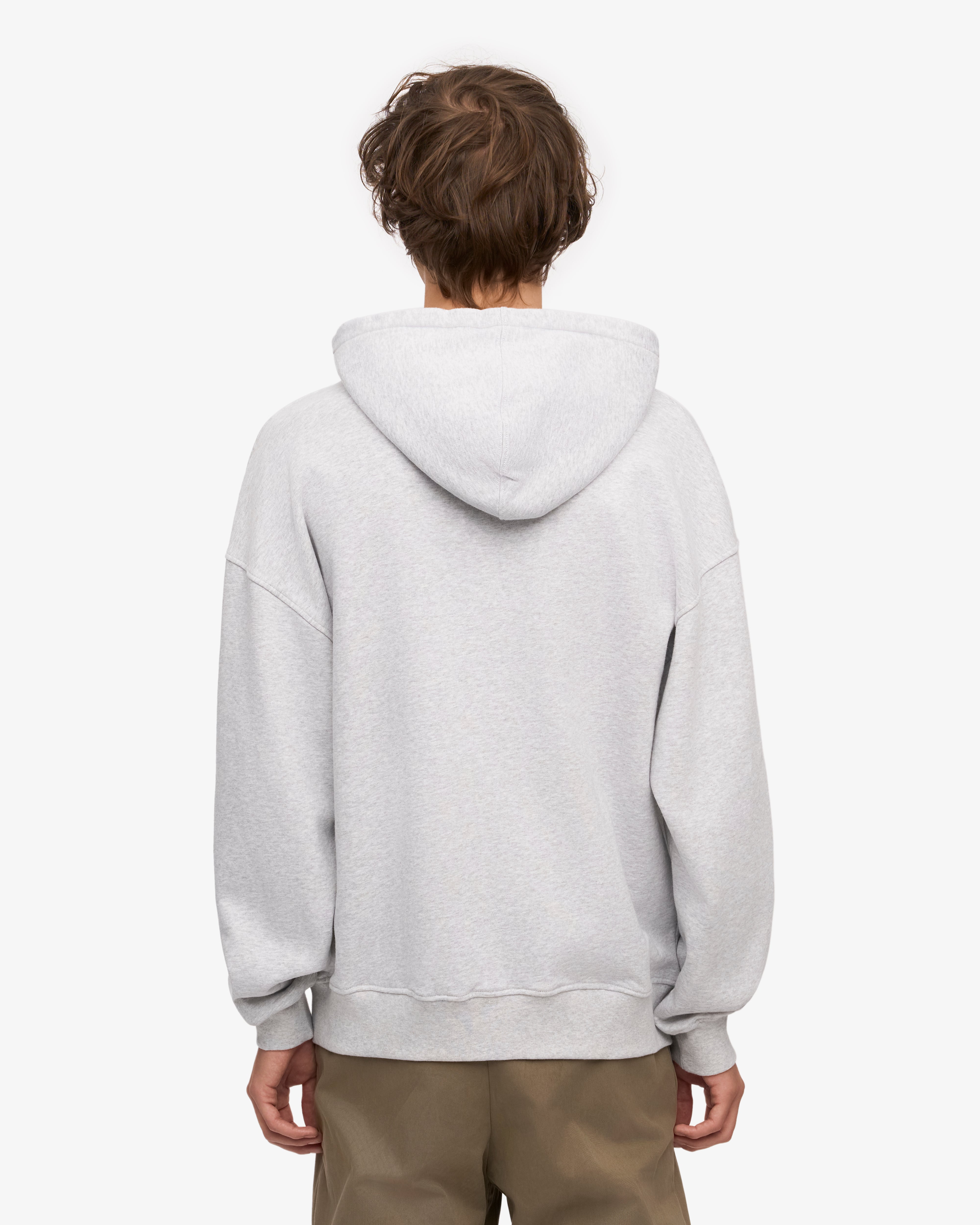 Organic Oversized Zip Hoodie for Women - Soft Snow Melange Fleece Pullover - Cozy Winter Loungewear & Outdoor Activities