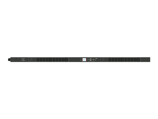1 Phase 208V AC 30A 20 Outlet Power Distribution Unit with 16 C13 Outlets, NEMA L6-30P Plug, 5.0KVA Metered PDU - Ideal for Data Centers, Server Rooms, and IT Equipment Power Distribution