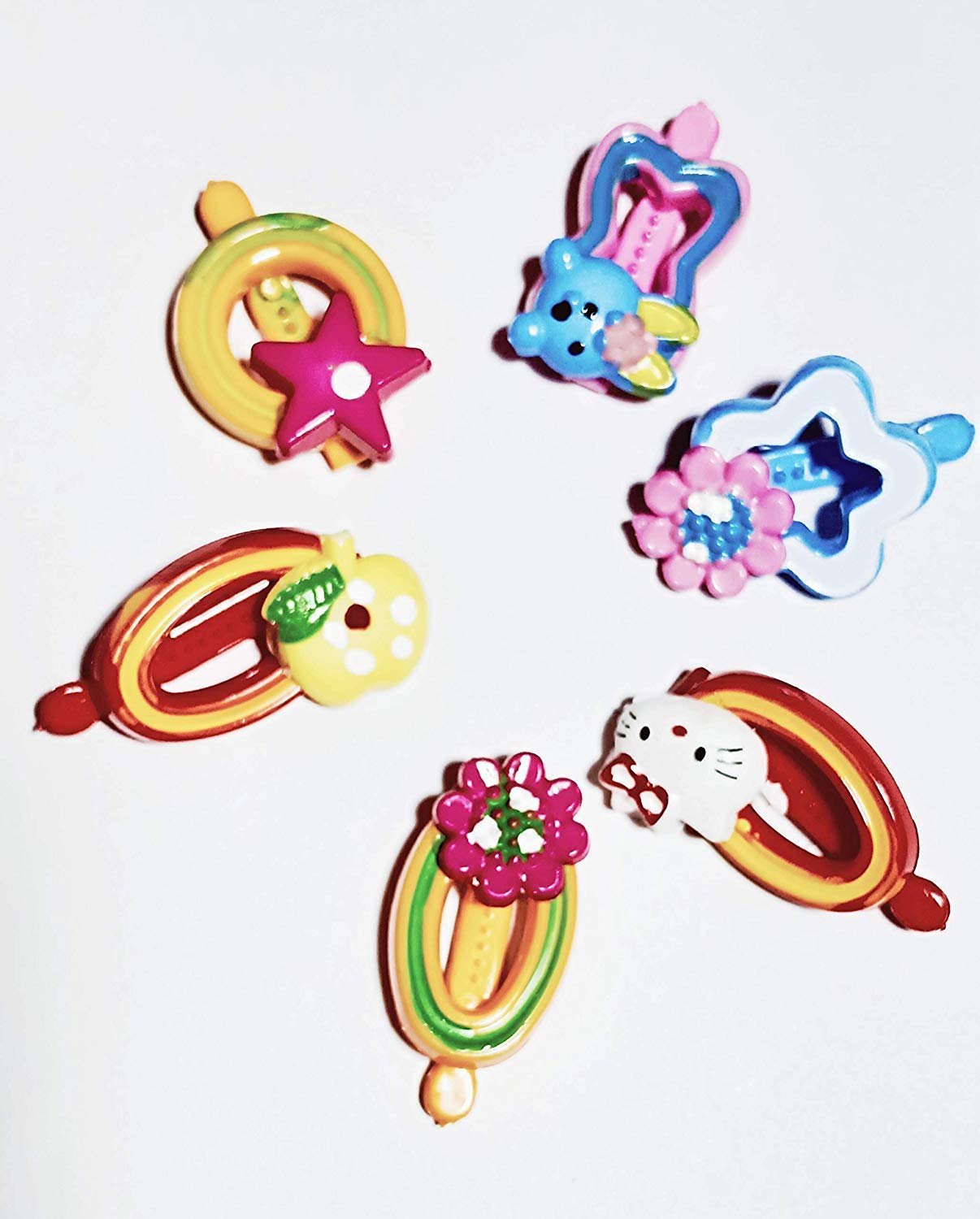 Drishti® Mini Claw Hair Clips for Kids - 24 Pack Cute Hair Barrettes for Girls, Non-Slip Hair Accessories (Assorted Designs) - Perfect for School, Parties & Daily Hairstyles