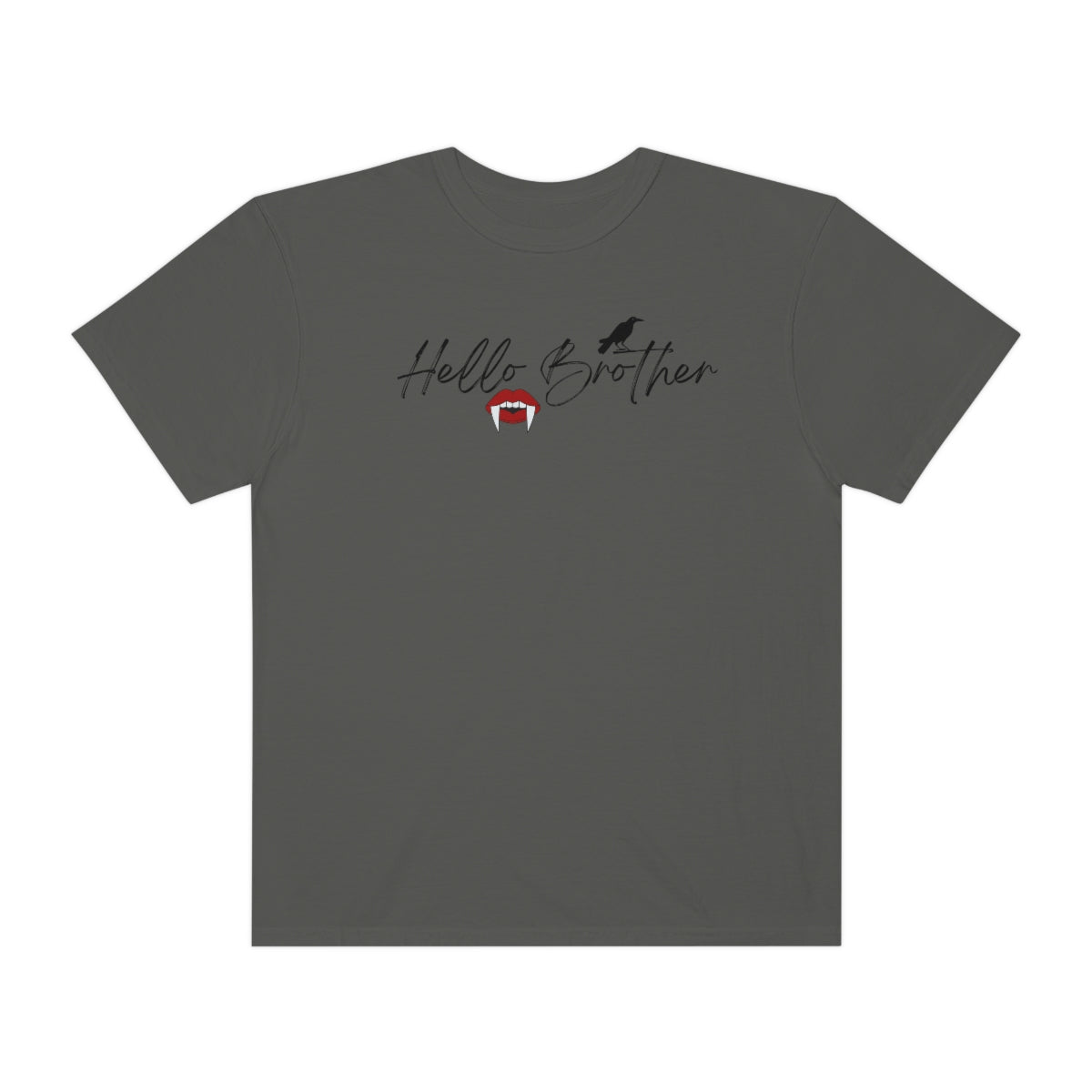 Hello Brother Vampire Diaries T-Shirt | Damon Salvatore TVD Fan Shirt | Oversized Gothic Tee for Men & Women | Perfect for Halloween, Cosplay & Vampire-Themed Parties