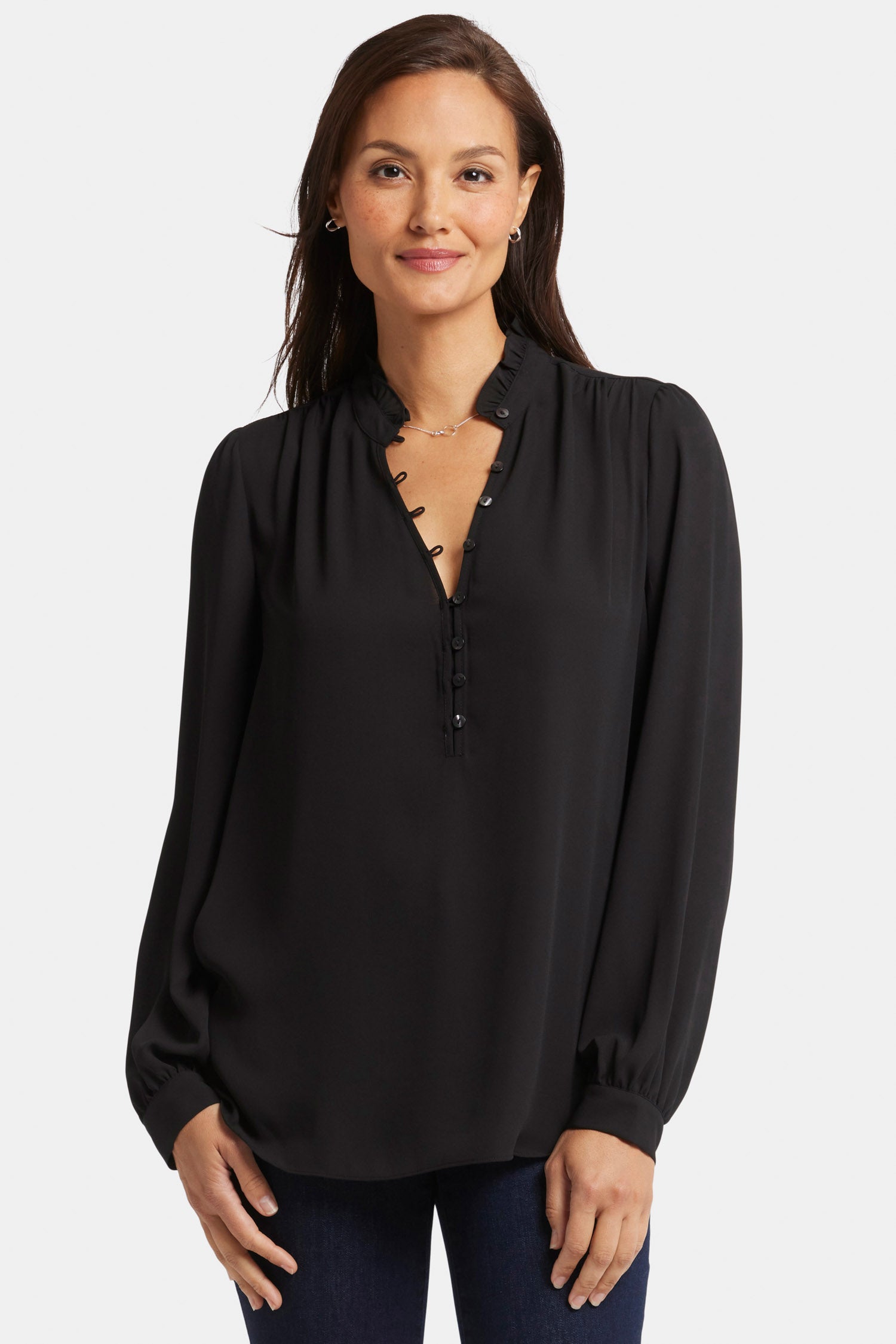 Hannah Blouse for Women - Elegant Black Top for Casual & Office Wear | Perfect for Work, Date Night & Everyday Outfits