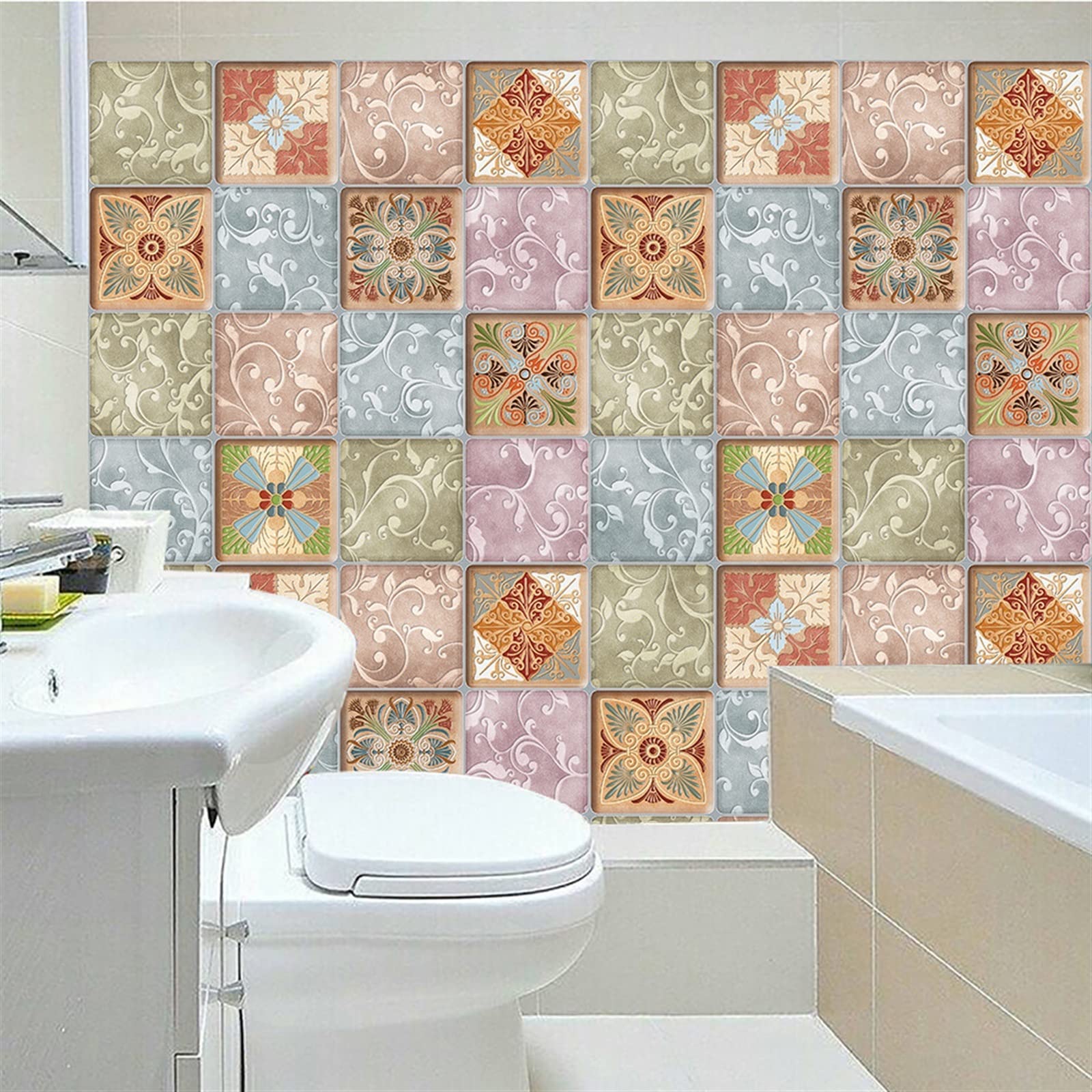 16-Sheet Peel and Stick Backsplash Tile for Kitchen - Self-Adhesive Vinyl Wall Tiles 12