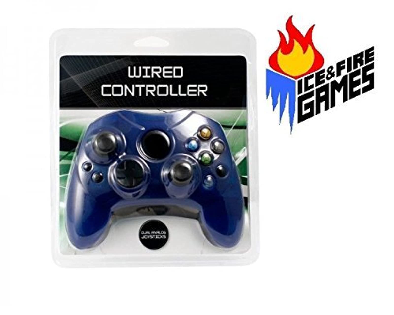 Original Microsoft Xbox Wired Controller - Blue | Compatible with Xbox Classic & Xbox 360 | Perfect for Gaming, Collecting & Retro Console Enthusiasts