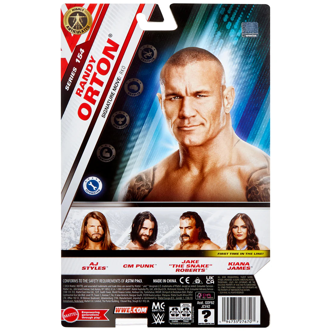 Randy Orton WWE Action Figure - Collectible Wrestling Toy for WWE Main Event 154 - Perfect for Fans, Collectors, and Play Battles