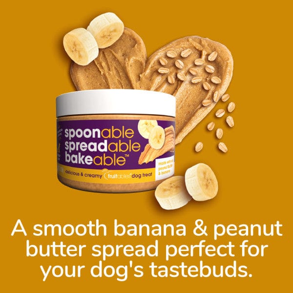 Fruitables Peanut Butter & Banana Dog Treats - Healthy & Natural Dog Snacks for Training, Rewards & Daily Treats - Perfect for Small, Medium & Large Dogs