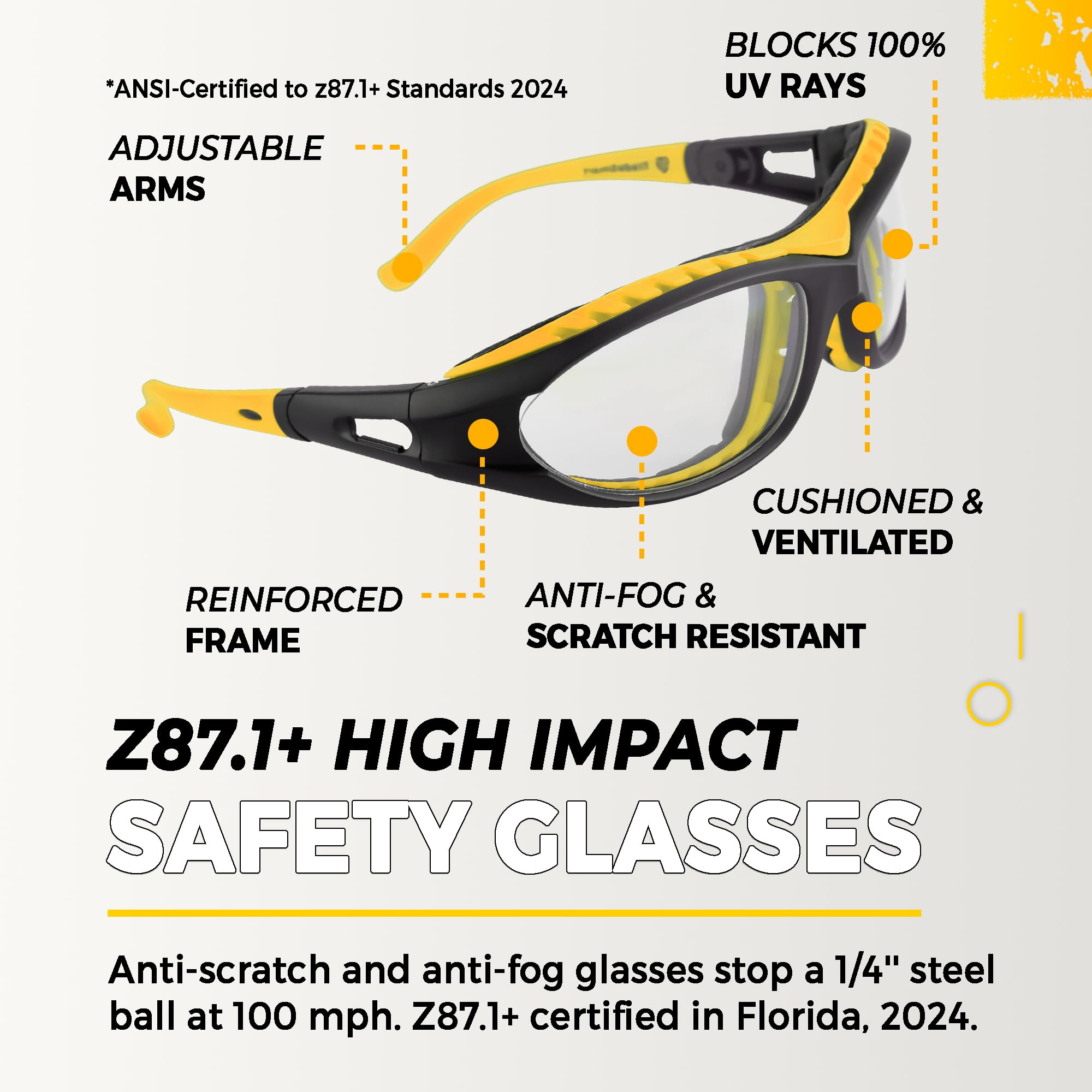 TradeSmart All-in-One Shooting Ear Protection Set - NRR 28 Safety Earmuffs, Anti-Fog Glasses & Noise Reduction Earplugs with Carrying Case - Perfect for Shooting Ranges, Hunting & Outdoor Sports