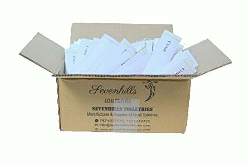 Sevenhills Toiletries 100-Piece Hotel Guest Amenities Kit - White Plastic Handle Combs (19x3.5cm) with Cardboard Box Packaging | Perfect for Hotels, Spas, Gyms & Travel Essentials