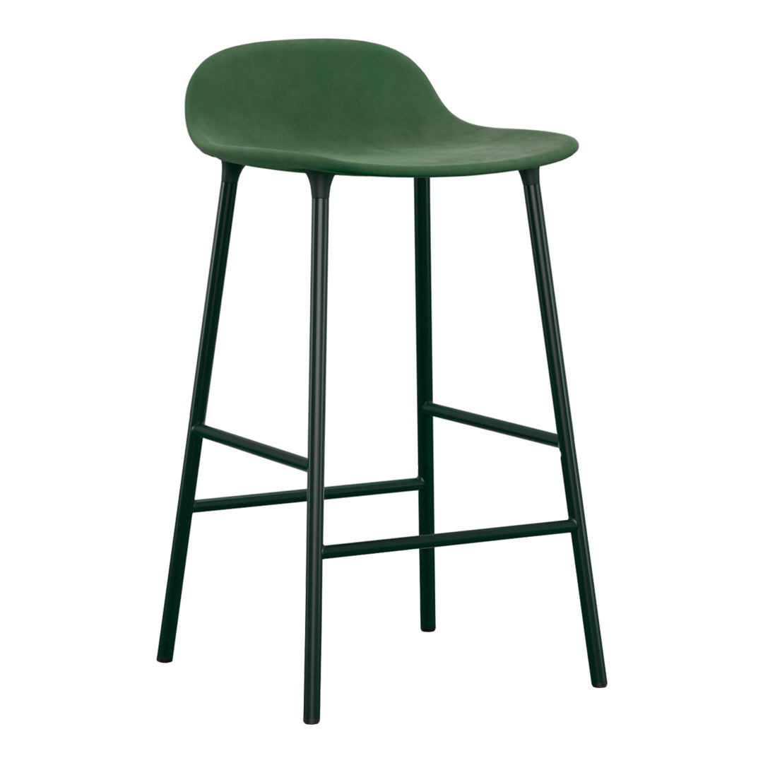 Modern Upholstered Counter Stool with Metal Legs - Bar Height Kitchen Island Stool for Home, Cafe & Restaurant Use
