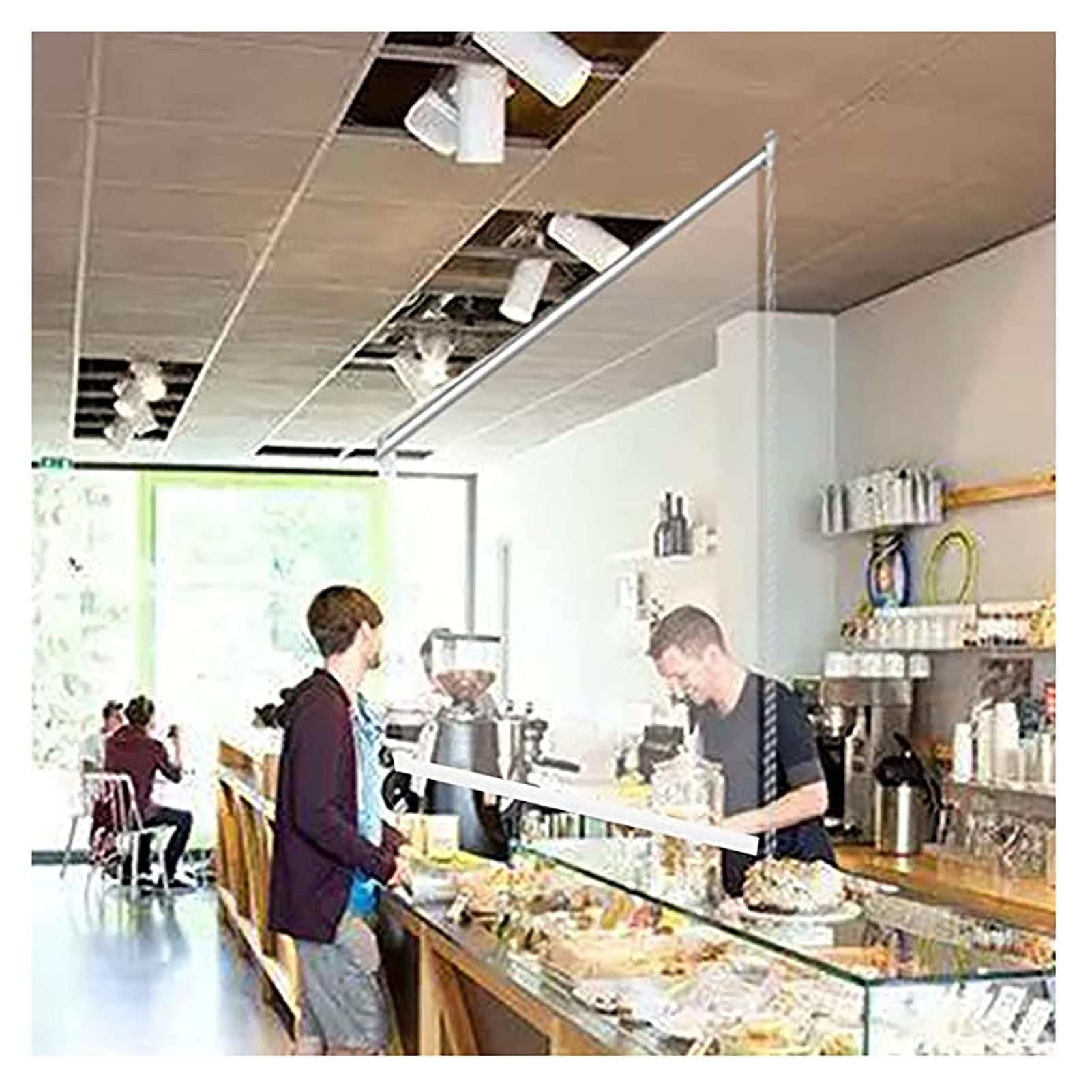 Clear Waterproof Transparent Roller Blinds - 80x190cm Plastic Window Shades for Indoor/Outdoor Use, Freezer & Commercial Showcase - Perfect for Kitchens, Bathrooms, Retail Displays and Temperature-Controlled Spaces