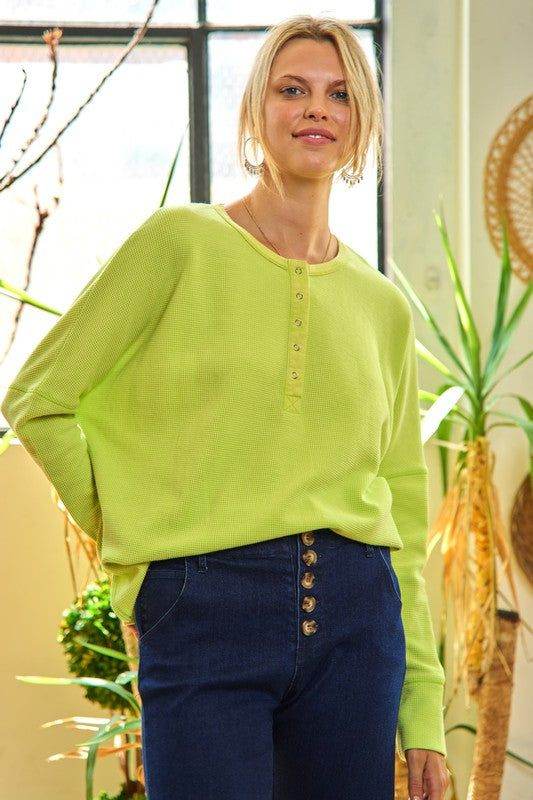 Stylish Button Down Side Slit Pullover Knit Top for Women | Casual & Office Wear | Perfect for Layering & Everyday Outfits