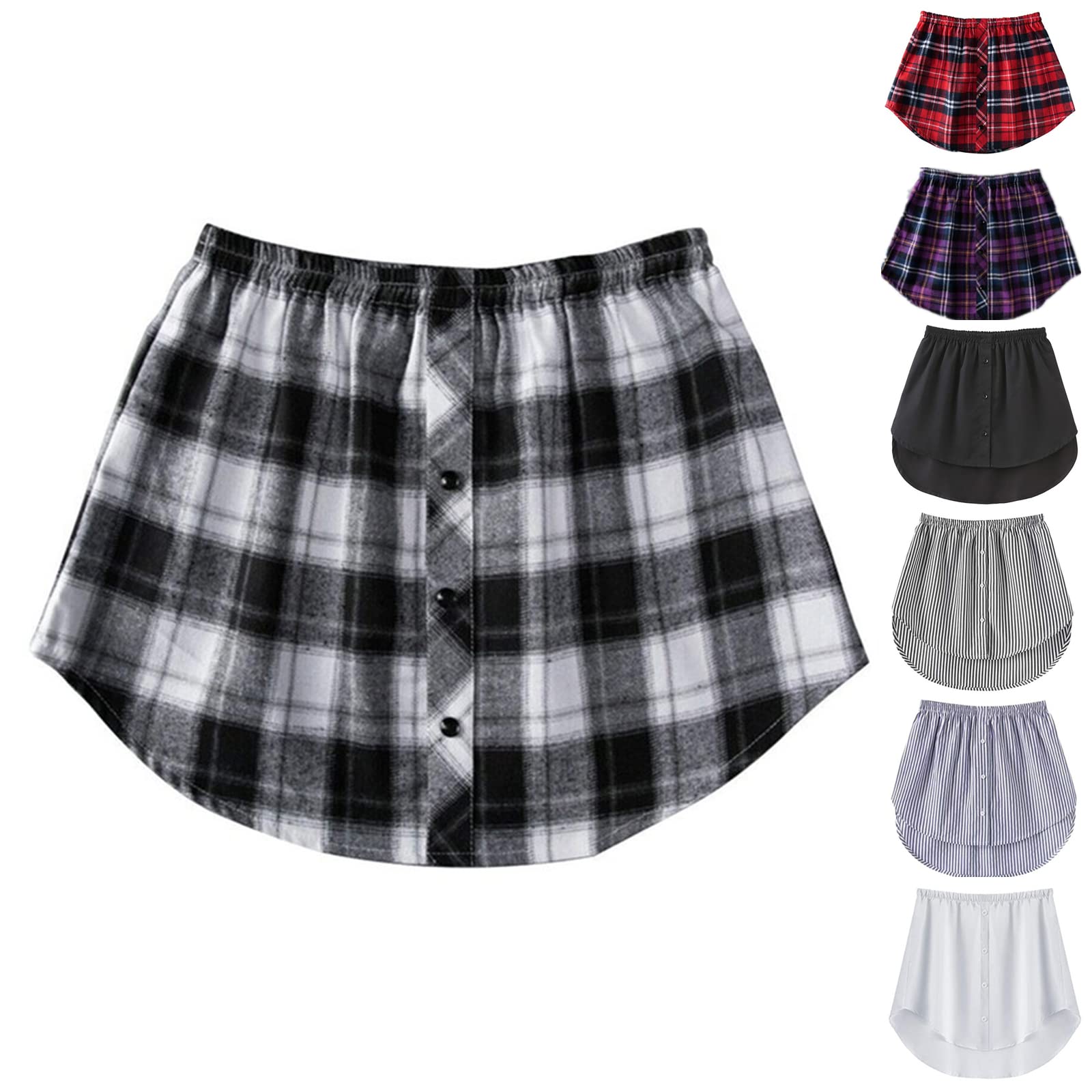 GEOBY Adjustable Shirt Extenders for Women - Mini Skirt Layering Shirt Extender, Lower Sweep Shirt Extender (Size C & S) | Perfect for Layering Outfits, Office Wear & Casual Style
