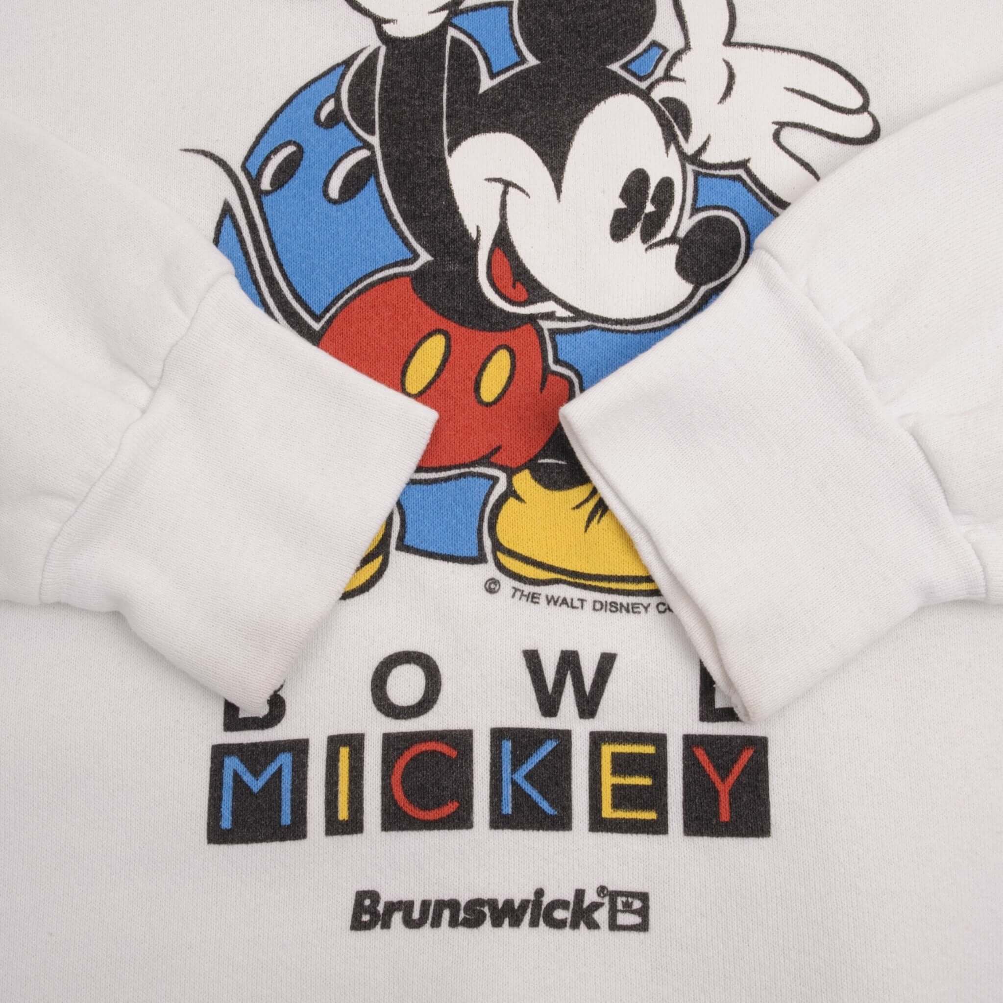 Vintage 1980s Disney Mickey Mouse Brunswick Bowling Sweatshirt XL - Made in USA - Retro Unisex Pullover for Bowling Fans & Disney Collectors