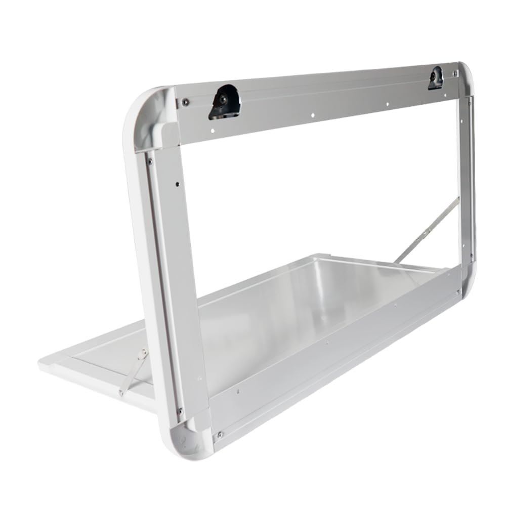 Foldable RV Picnic Table - 23.4x14 Inch Wall Mounted Aluminum Alloy Folding Table for Campervans, Motorhomes & Outdoor Camping - Lockable Design for Secure Storage - Perfect for Outdoor Dining, BBQ & Road Trips