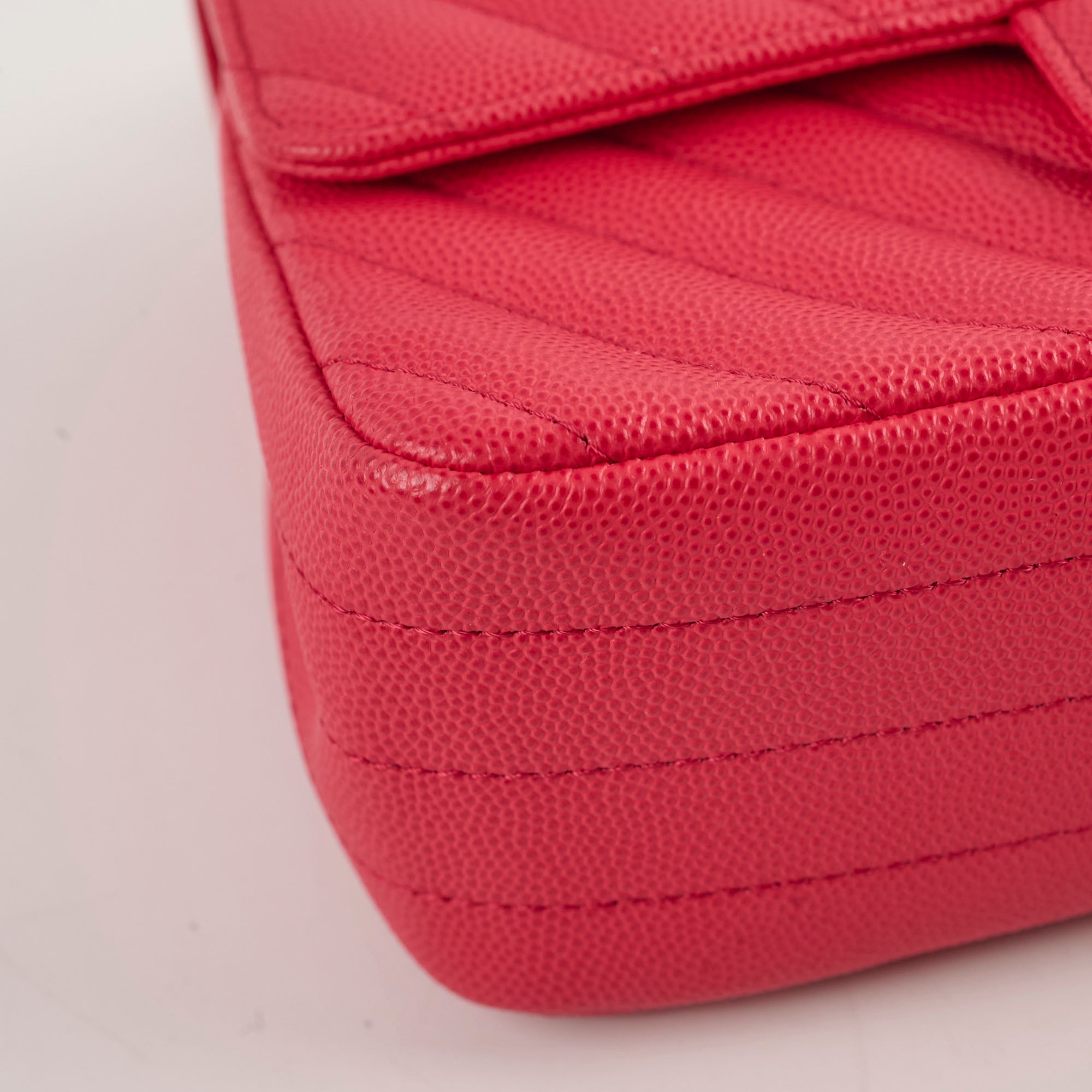 Chanel Mini Rectangular Caviar Coral Leather Crossbody Bag - Luxury Designer Handbag for Women | Perfect for Evening Parties, Date Nights & Special Occasions