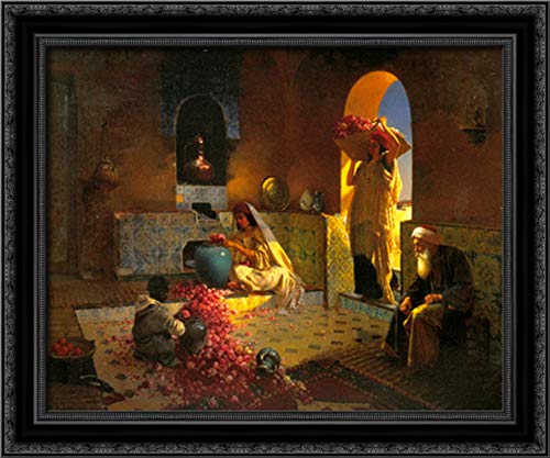 Rudolf Ernst The Perfume Maker 24x20 Black Ornate Wood Framed Canvas Art - Vintage Oil Painting Reproduction for Living Room, Bedroom & Office Decor