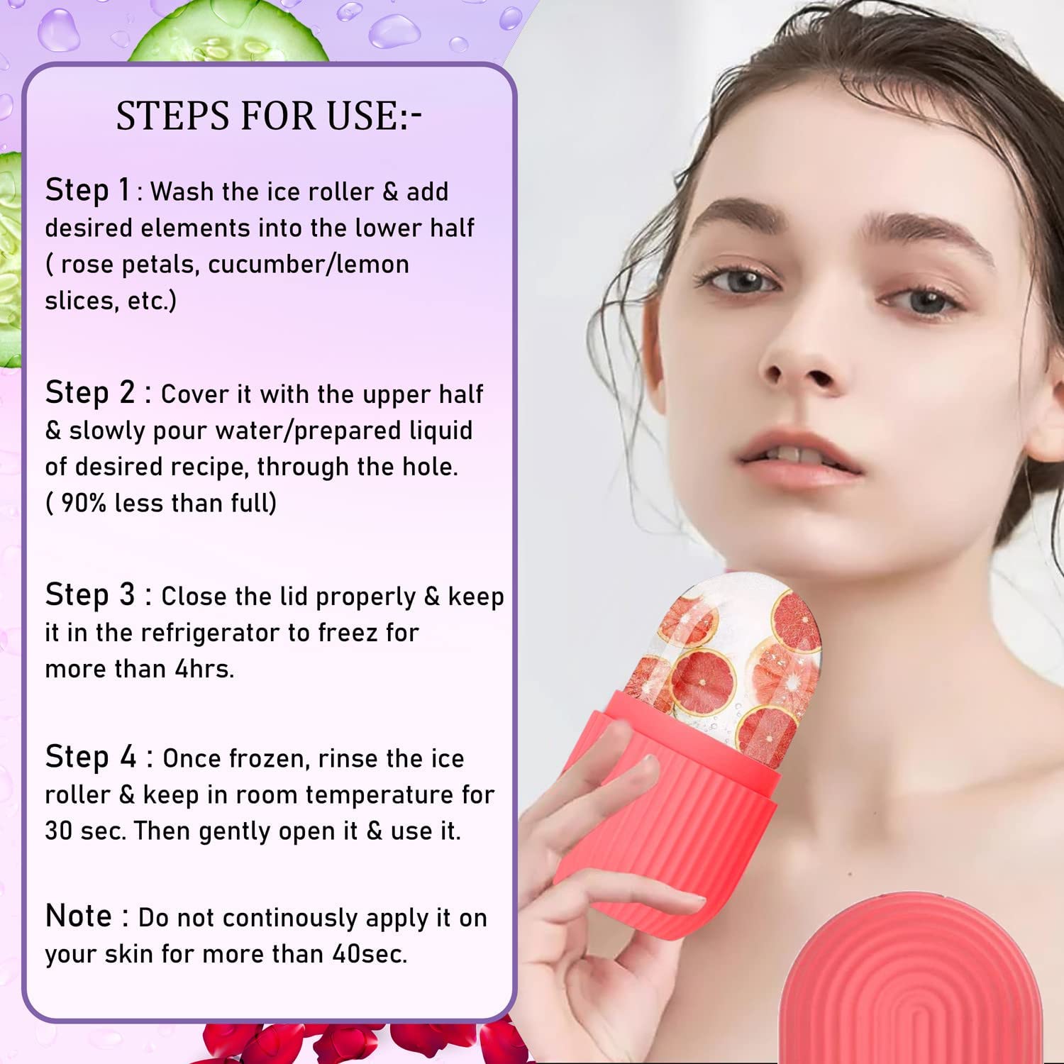 Xevin Ice Roller & 3D Massager Roller Set - Facial & Body Cooling Therapy for Puffiness, Wrinkles, Dark Circles - Anti-Aging Skincare Tool for Women & Men - Perfect for Post-Workout Recovery & Morning De-Puffing (Ice Roller + 3D Roller)