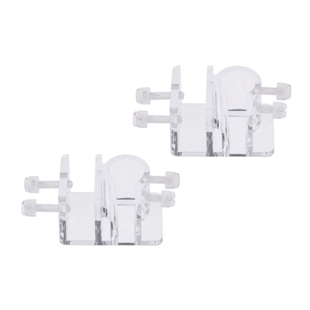 POPETPOP Aquarium Tube Holder - 4 Pack Acrylic Clips for Fish Tank Water Tubes