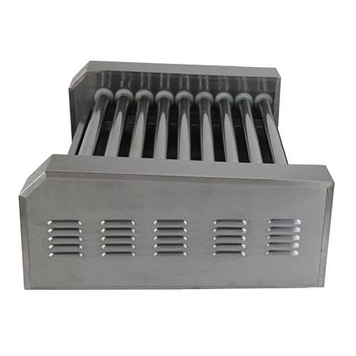 VIZIONSTAR Commercial 24 Hot Dog Roller Grill Machine - 9 Stainless Steel Rollers for Hot Dogs, Sausages & Sandwiches - Perfect for Restaurants, Convenience Stores & Food Trucks
