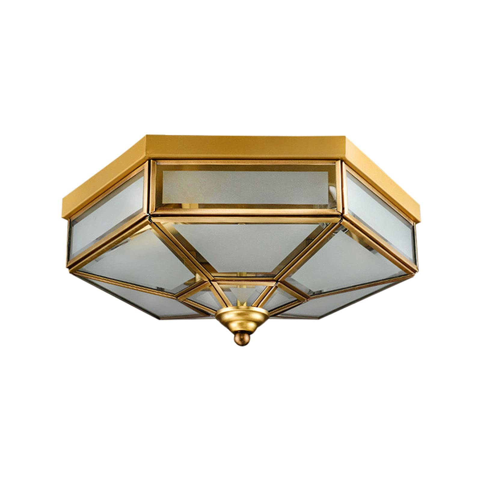 Tiffany Style Semi Flush Mount Ceiling Light Fixture - 17 Inch 4-Light Handmade Stained Glass Shade, Dome Island Boho Design - Perfect for Hallway, Entryway, Bathroom, Bedroom & Living Room Lighting
