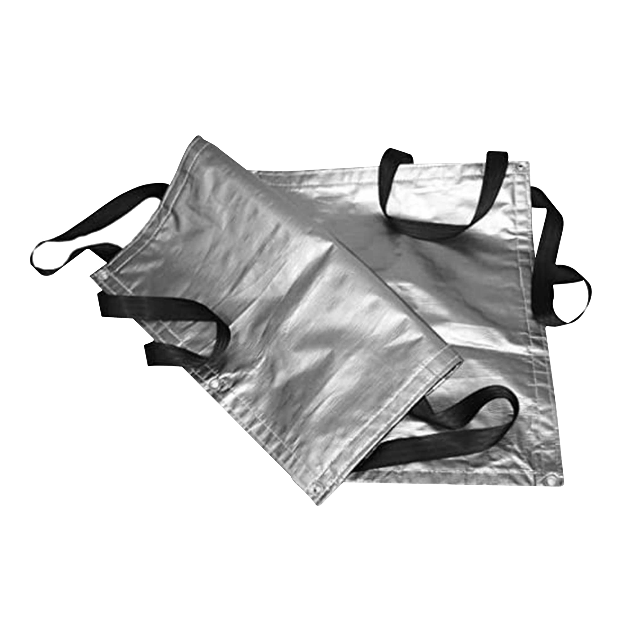 Heavy Duty Waterproof Hay Tarp 20' x 48' - 12 Mil Poly Tarpaulin Cover with Brass Grommets | Multipurpose Use for Agriculture, Camping Tents, Weather Protection | Silver & Black | Ideal for Farm Equipment Cover, Outdoor Events & Emergency Shelter