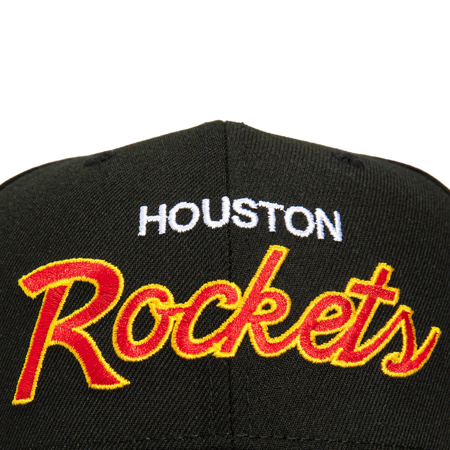 New Era 9Seventy Houston Rockets Script Stretch Snapback Hat - Black | Adjustable Baseball Cap for Men & Women | Perfect for Basketball Games, Sports Fans & Streetwear Fashion