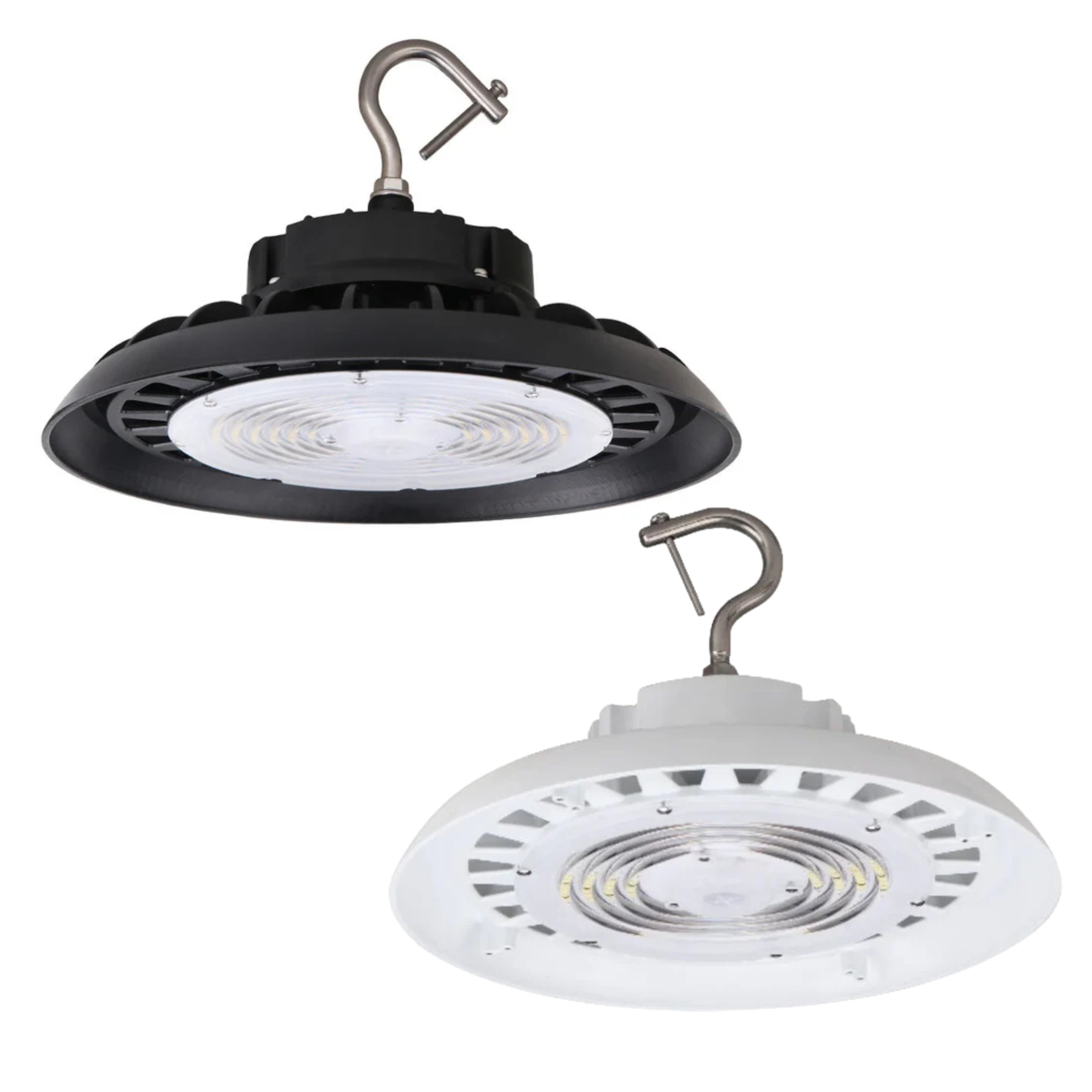 240W LED High Bay Light - 34,320 Lumens UFO4 High Voltage Fixture with Hook Mount - UL & DLC5.1 Certified - Perfect for Warehouses, Factories, and Industrial Spaces