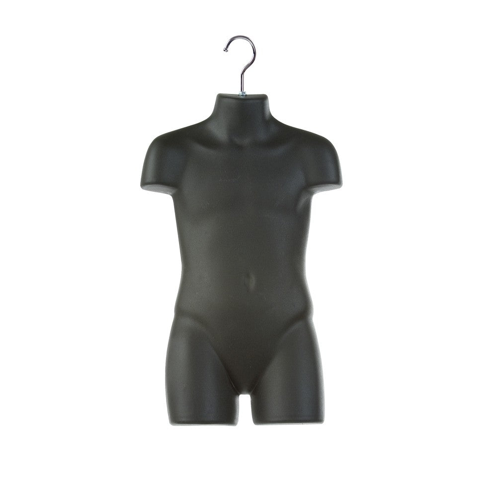 Kids Adjustable Hanging Torso Mannequin - Black for Clothing Display, Dressmaking & Sewing Practice - Perfect for Fashion Designers, Tailors & DIY Craft Projects