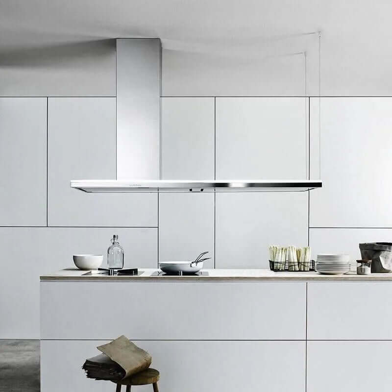 Falmec Lumen Isola 70-Inch Stainless Steel Island Mount Range Hood - Professional Kitchen Ventilation for Modern Homes (FDLUM70I5SS) | Perfect for Open-Concept Kitchens & Cooking Areas