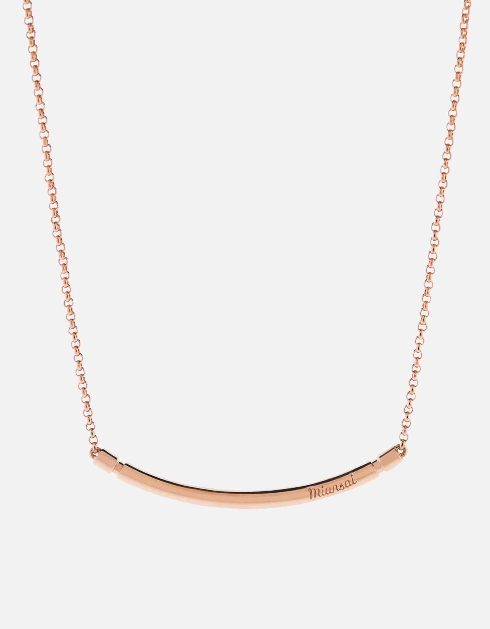 Rose Gold Vermeil Channel Necklace for Women - Elegant Layering Jewelry for Daily Wear, Date Night & Special Occasions