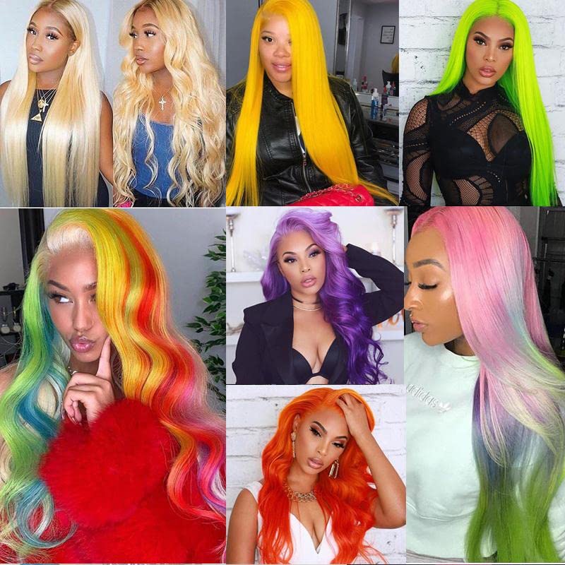 13x4x1 Lace Front Human Hair Wig - 24 Inch Straight Brazilian Virgin Hair T-Part Lace Wig for Women | Natural Blonde Lace Frontal Wig for Daily Wear, Parties & Special Occasions
