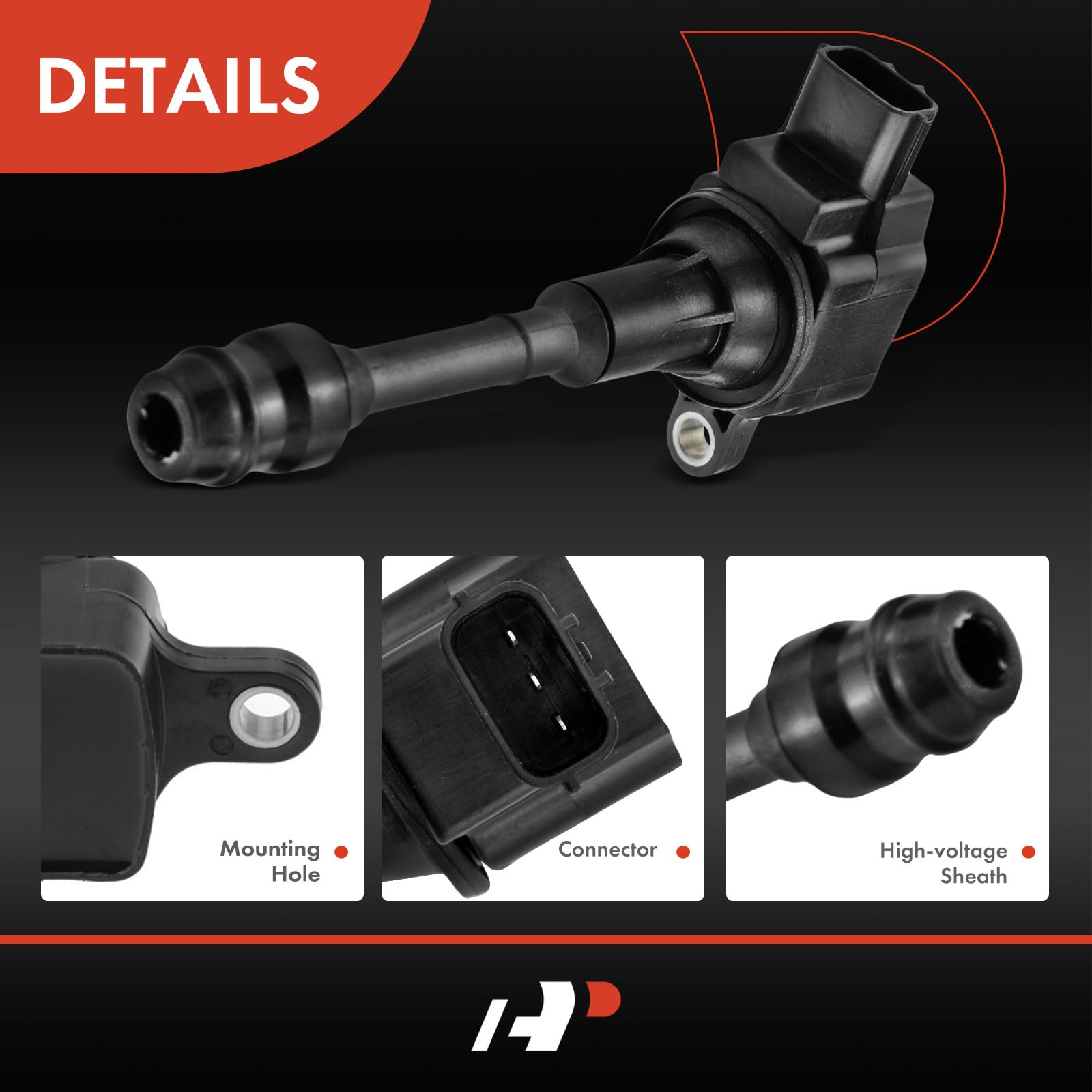 Premium Set of 4 Ignition Coil Packs for Nissan Altima 2002-2006, Sentra 2002-2006, X-Trail 2002-2013 - Compatible with L4 2.5L Engine, Replaces OEM# 22448-8H310 & UF-350 - Perfect for Smooth Engine Performance & Fuel Efficiency