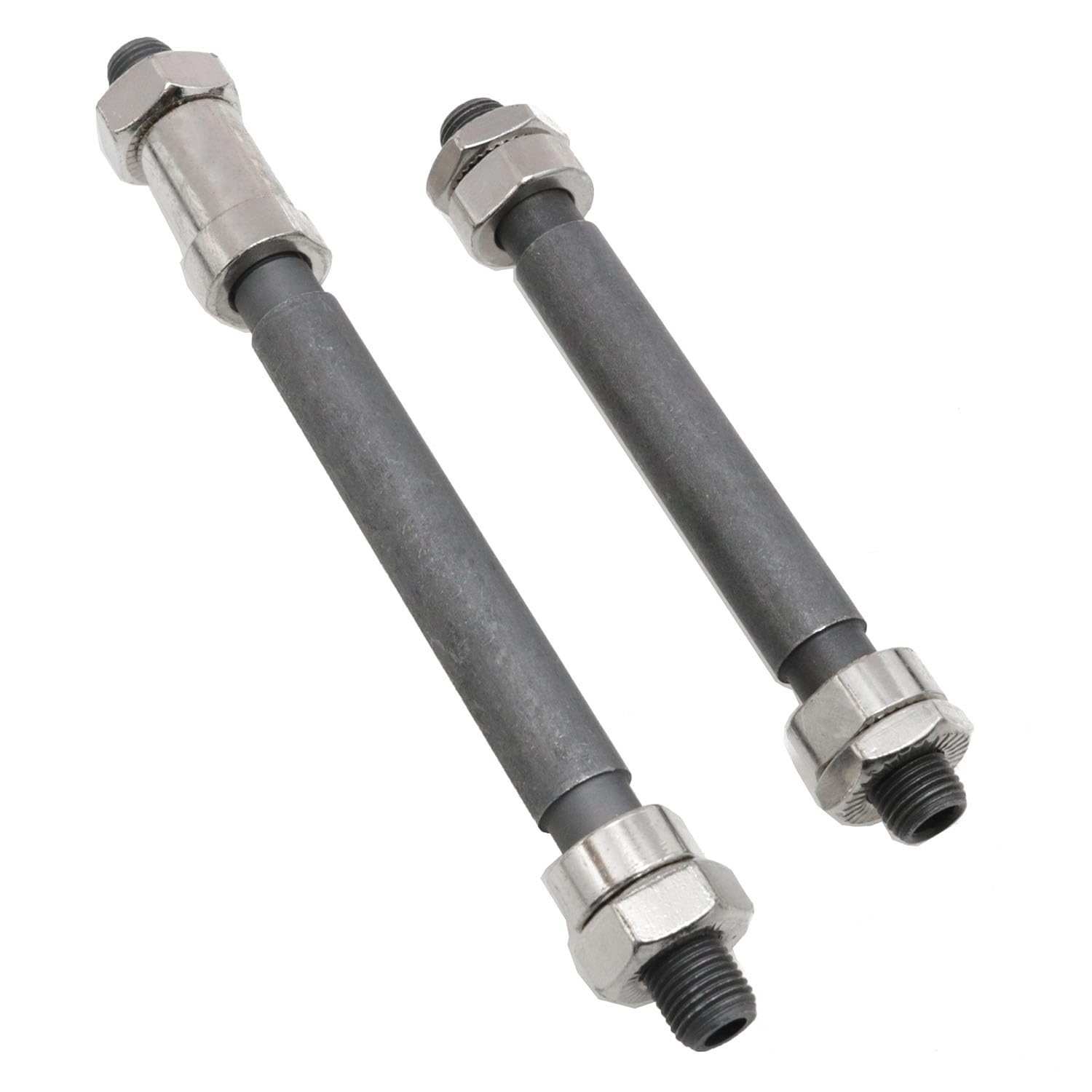Mountain Bike Quick Release Axle Kit - 108mm & 145mm Hollow Hub Axles (Front & Rear) - 2pcs Black - Perfect for MTB Upgrades & Trail Riding