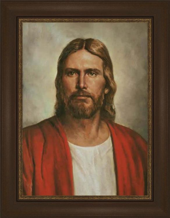 Christ In The Red Robe - Religious Wall Art Decor for Home, Church & Office - Inspirational Christian Painting for Living Room, Bedroom & Worship Spaces