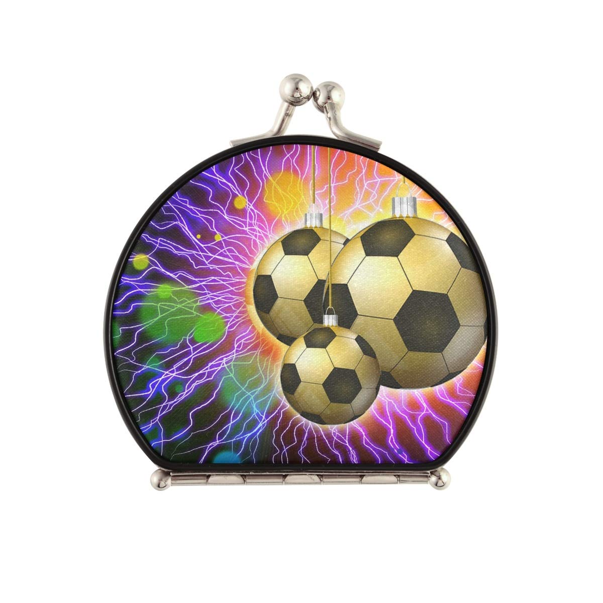 Portable Travel Makeup Mirror for Women - Dual-Sided Compact Mirror with 2x & 1x Magnification, LED Lights, Perfect for Purse, Pocket & On-the-Go Touchups - Ideal for Travel, Soccer Games & Holiday Gifts