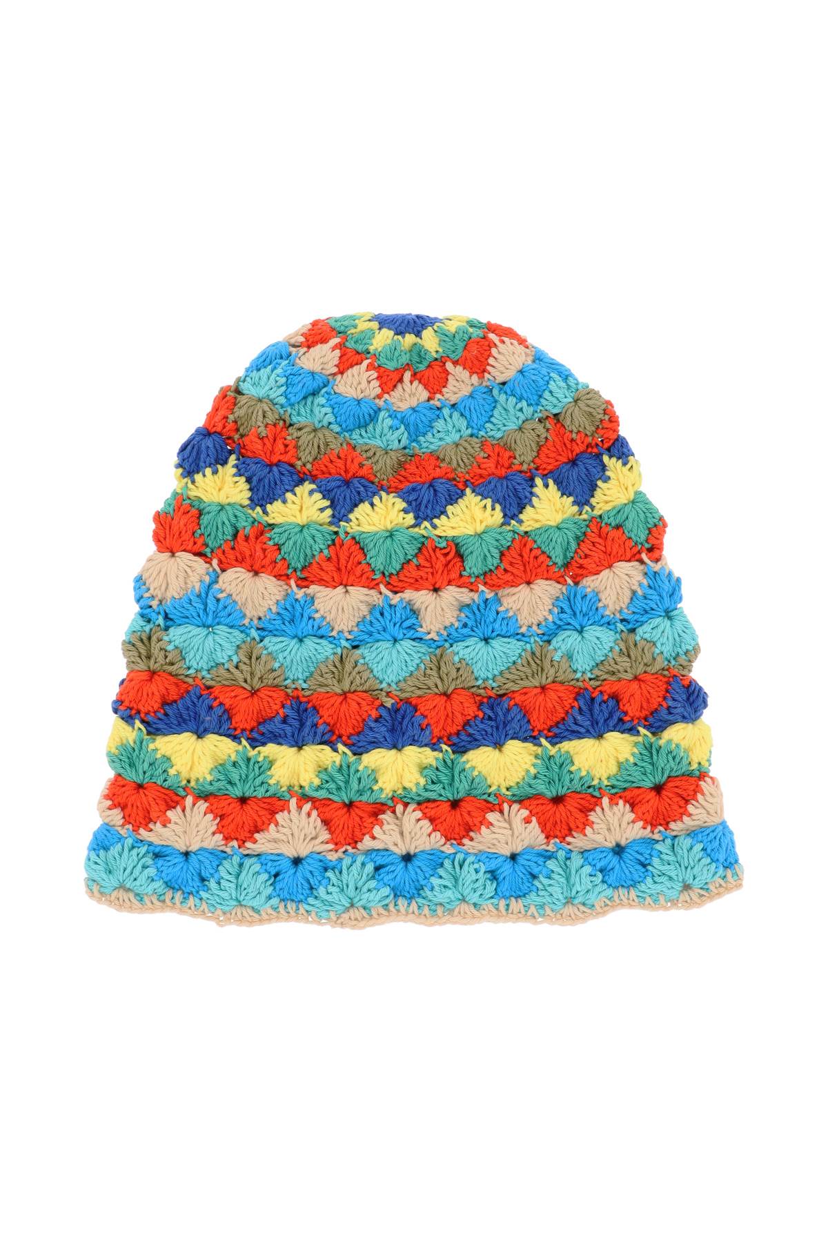 Alanui Crochet 'Over the Rainbow' Cloche Hat - Boho Chic Women's Summer Beach Hat for Outdoor Music Festivals & Vacation