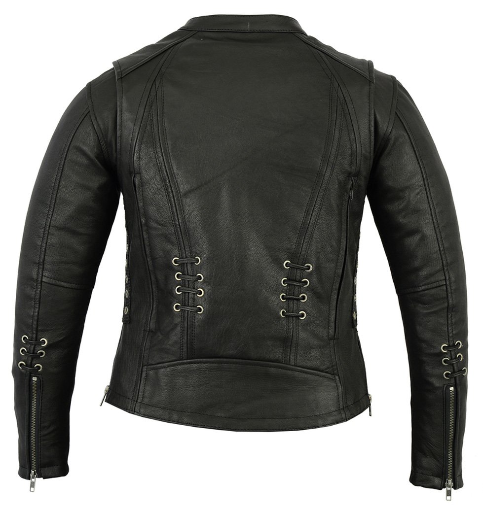 Women's Fashionable Grommet & Lace-Up Detail Jacket - Lightweight Outerwear for Spring & Fall | Perfect for Casual Outings, Date Nights & Outdoor Activities