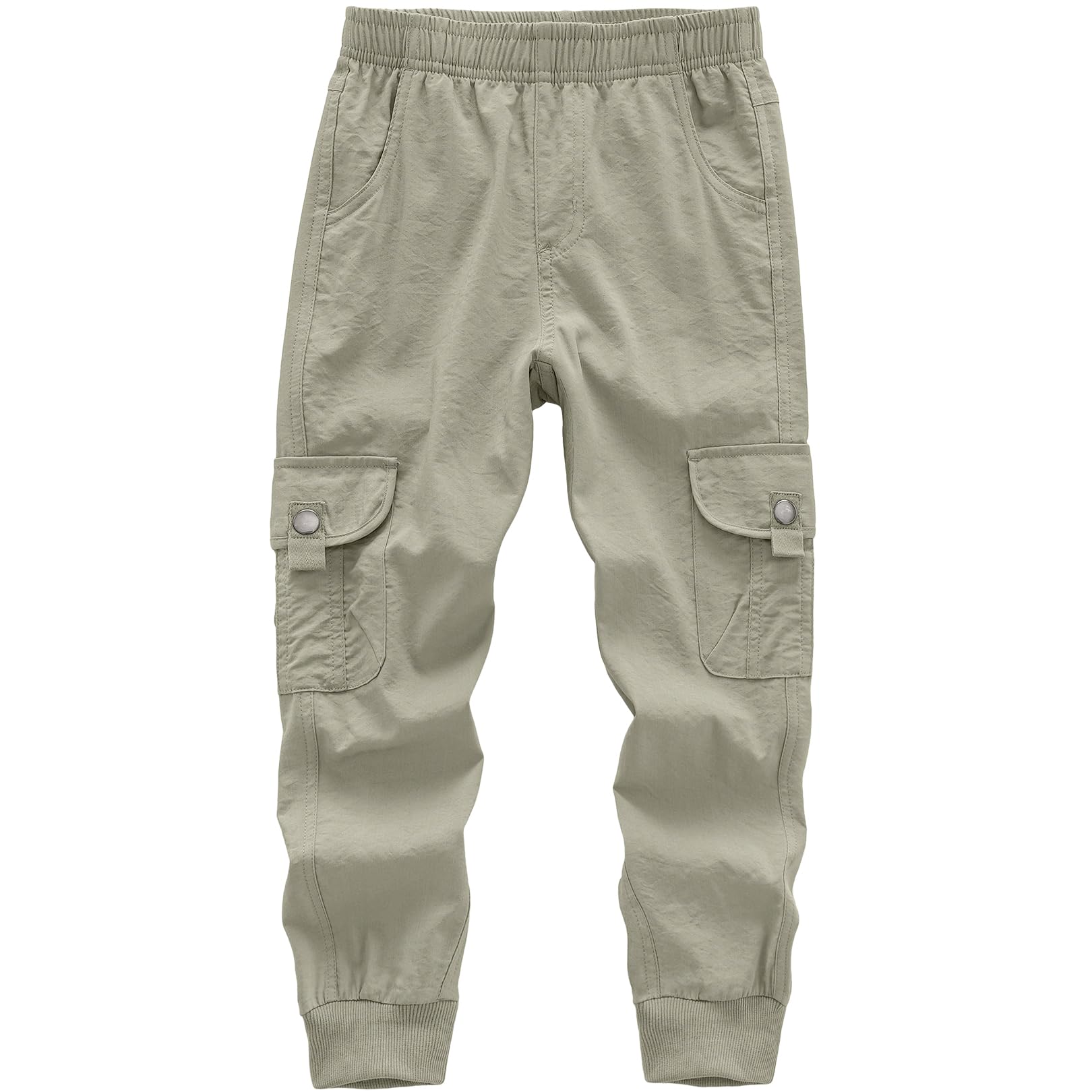 Boys Cargo Jogger Pants - Quick Dry Lightweight Hiking Sweatpants for Youth & Scouts | Comfortable Outdoor Activewear for Boys (Grey, 2XL) | Perfect for Camping, Hiking & School Activities