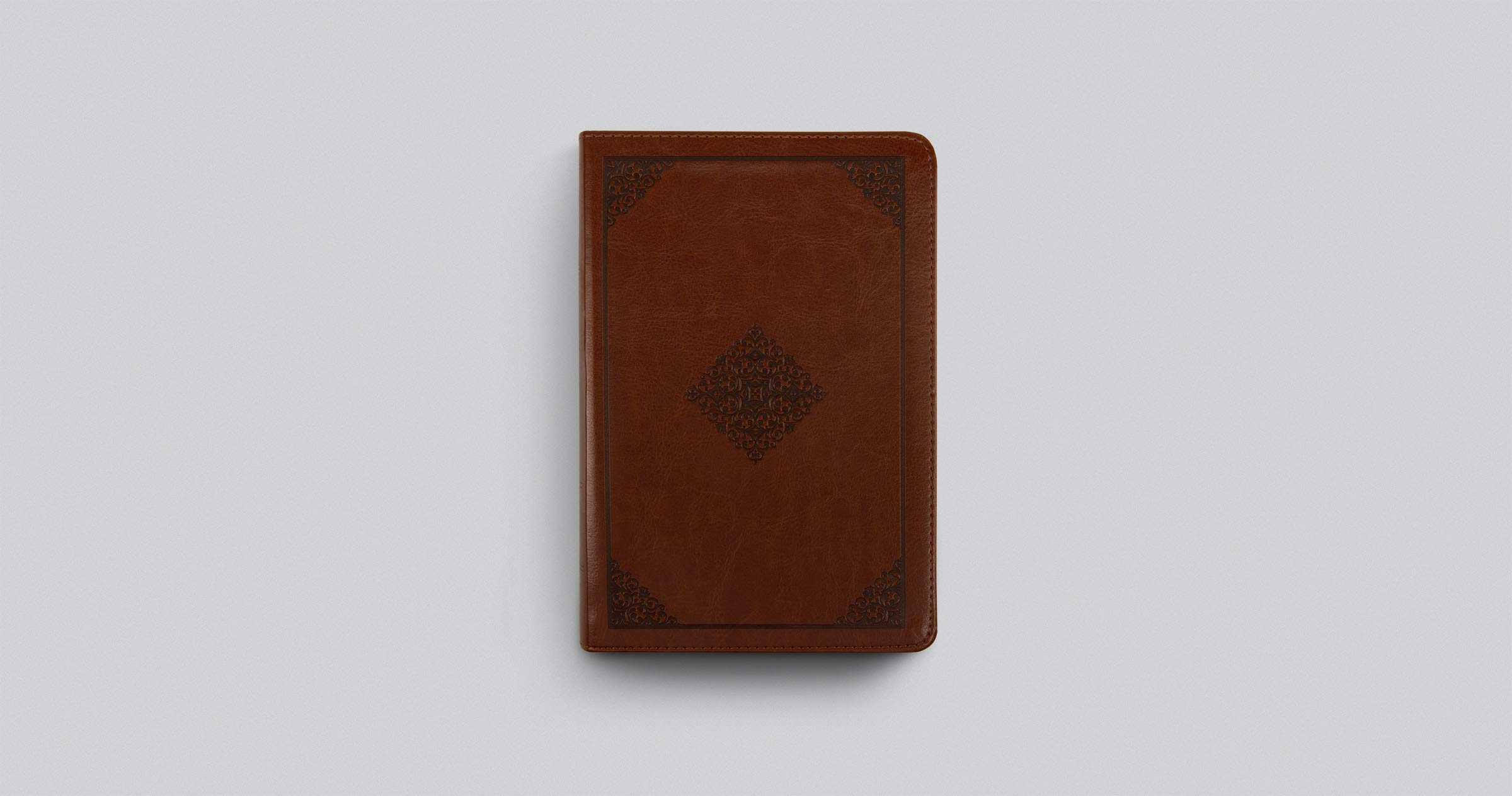ESV Study Bible Personal Size - TruTone Leather Cover with Saddle Stitch & Ornamental Design | Compact Scripture Study for Daily Devotion, Church Use & Travel Bible