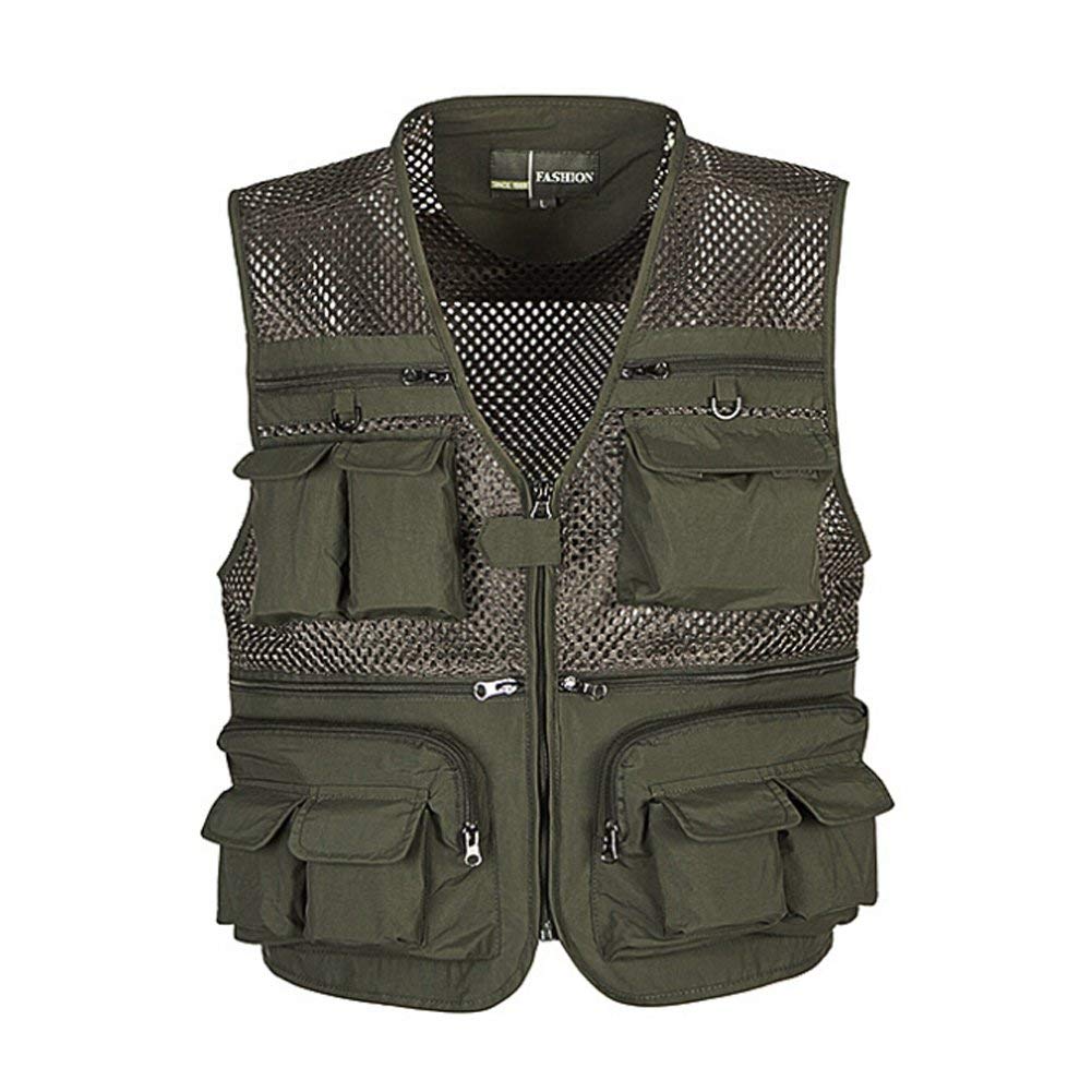 Kedera Men's Summer Outdoor Work Fishing Travel Photography Vest with 16 Pockets - Lightweight & Durable for Hiking, Camping, and Outdoor Adventures