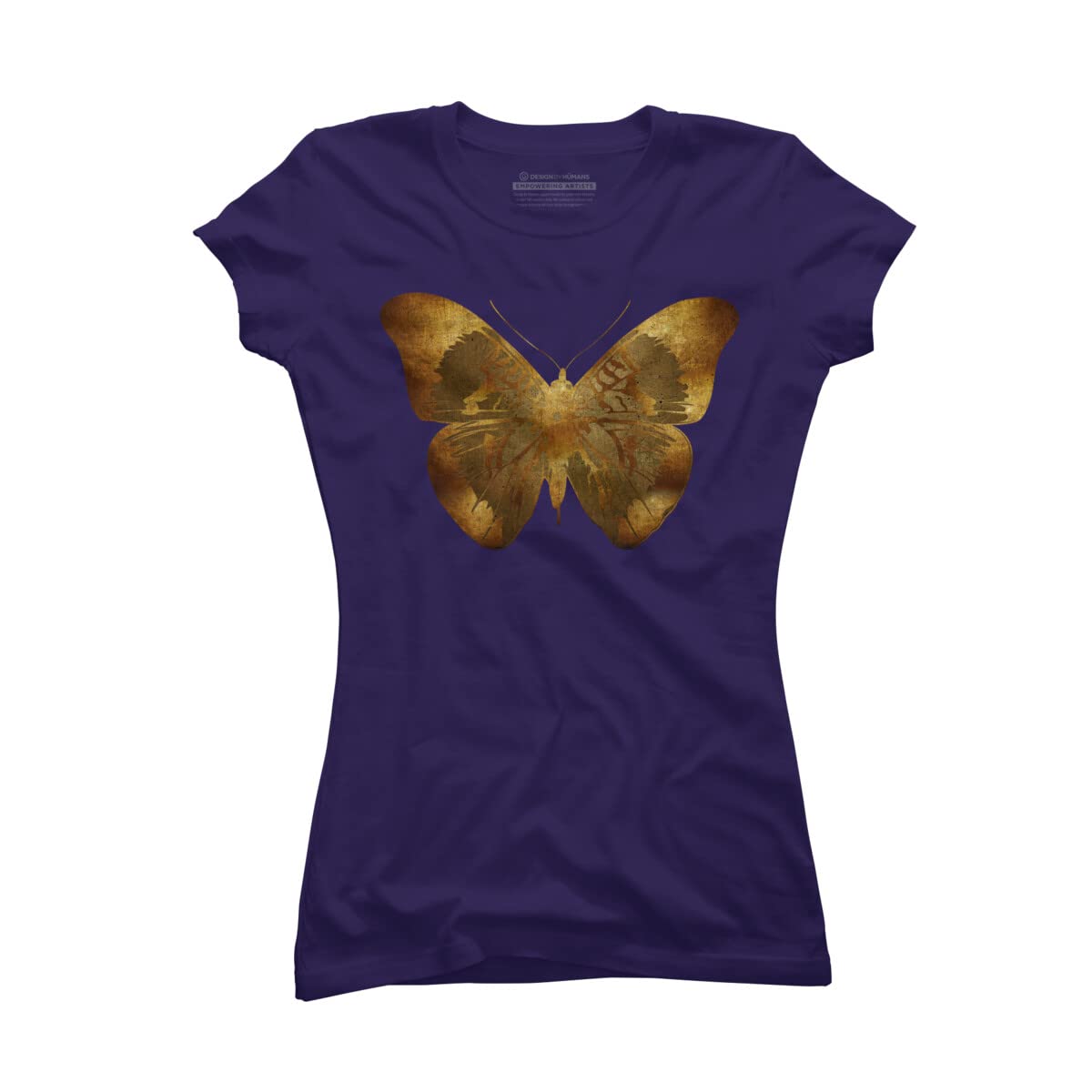 Design By Humans Junior's Iron Butterfly Graphic T-Shirt by Adamzworld - Soft Cotton Tee for Teens & Youth - Perfect for Concerts, Casual Wear & Gifts